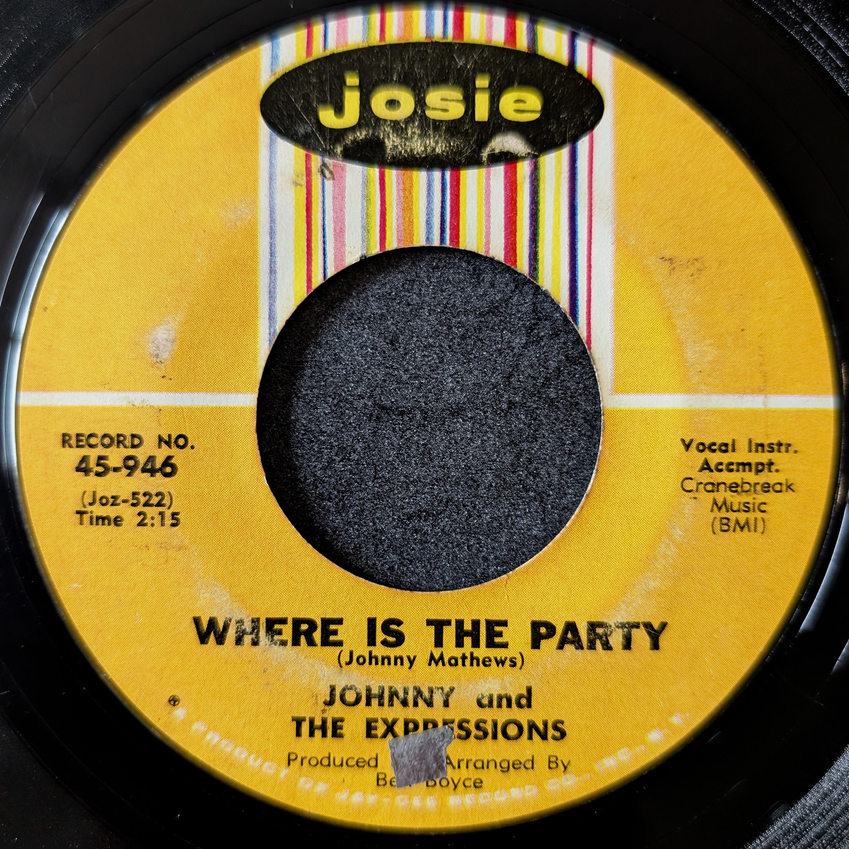 Johnny and The expressions-Something I want you tell you/Where is the party