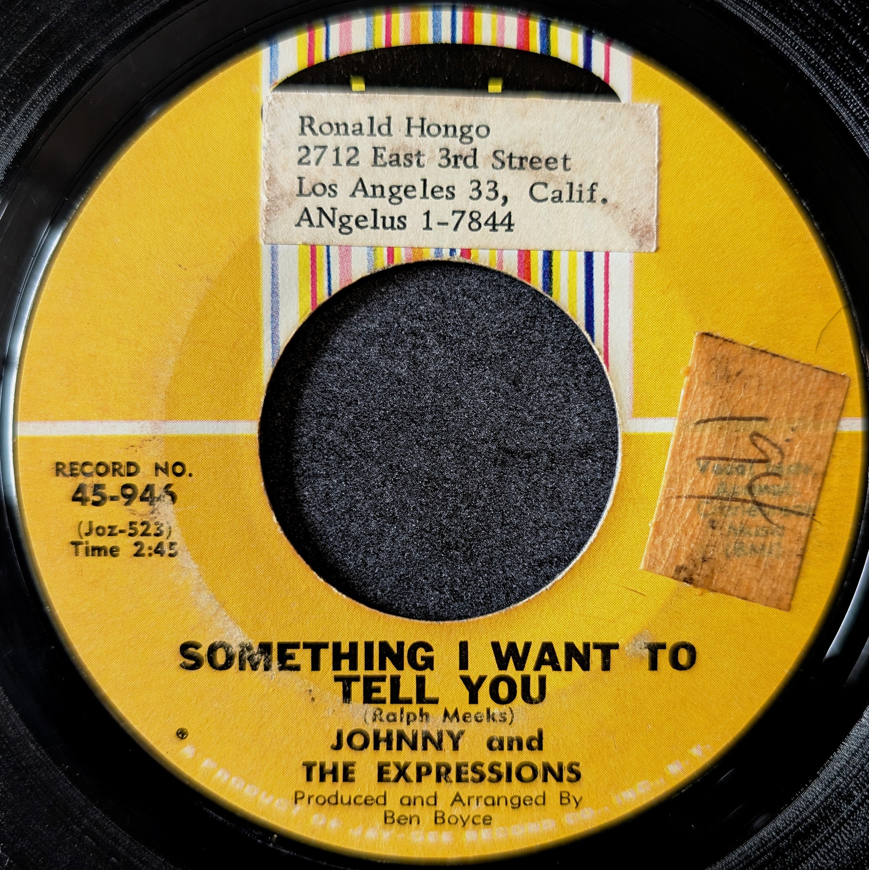 Johnny and The expressions-Something I want you tell you/Where is the party