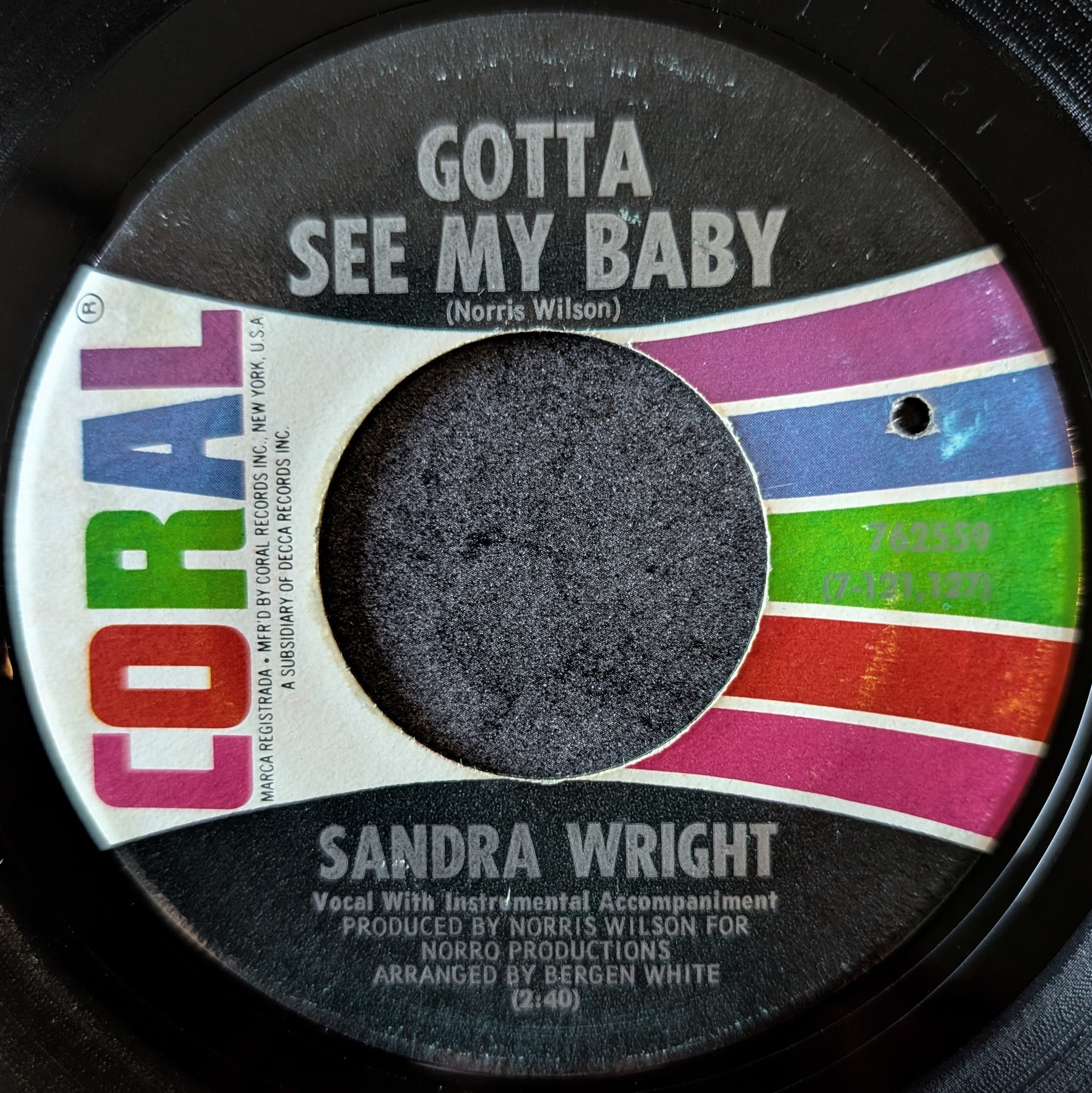 Sandra Wright-Gotta see my baby/We're gonna make it