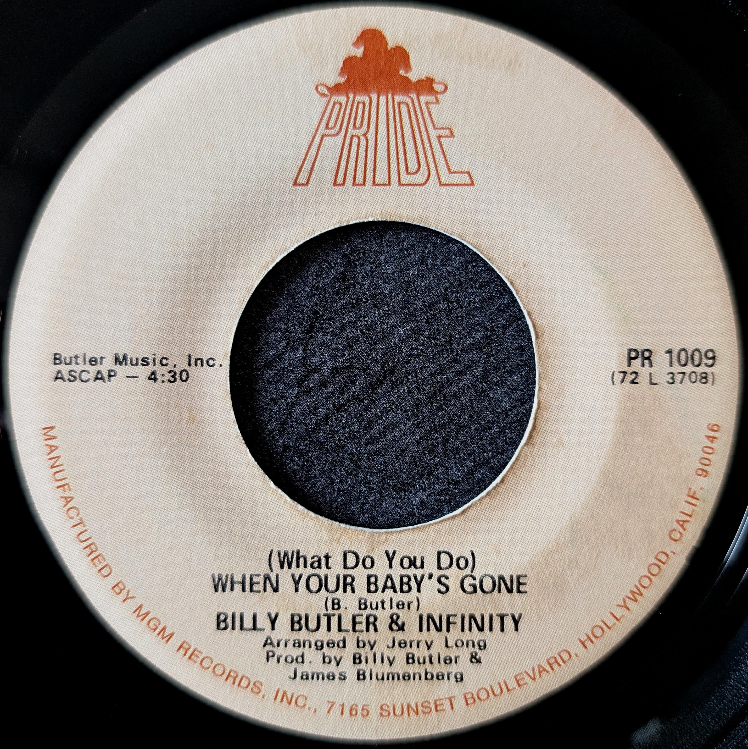 Billy Butler and Infinity-(What do you do)when your baby's gone/Now you know