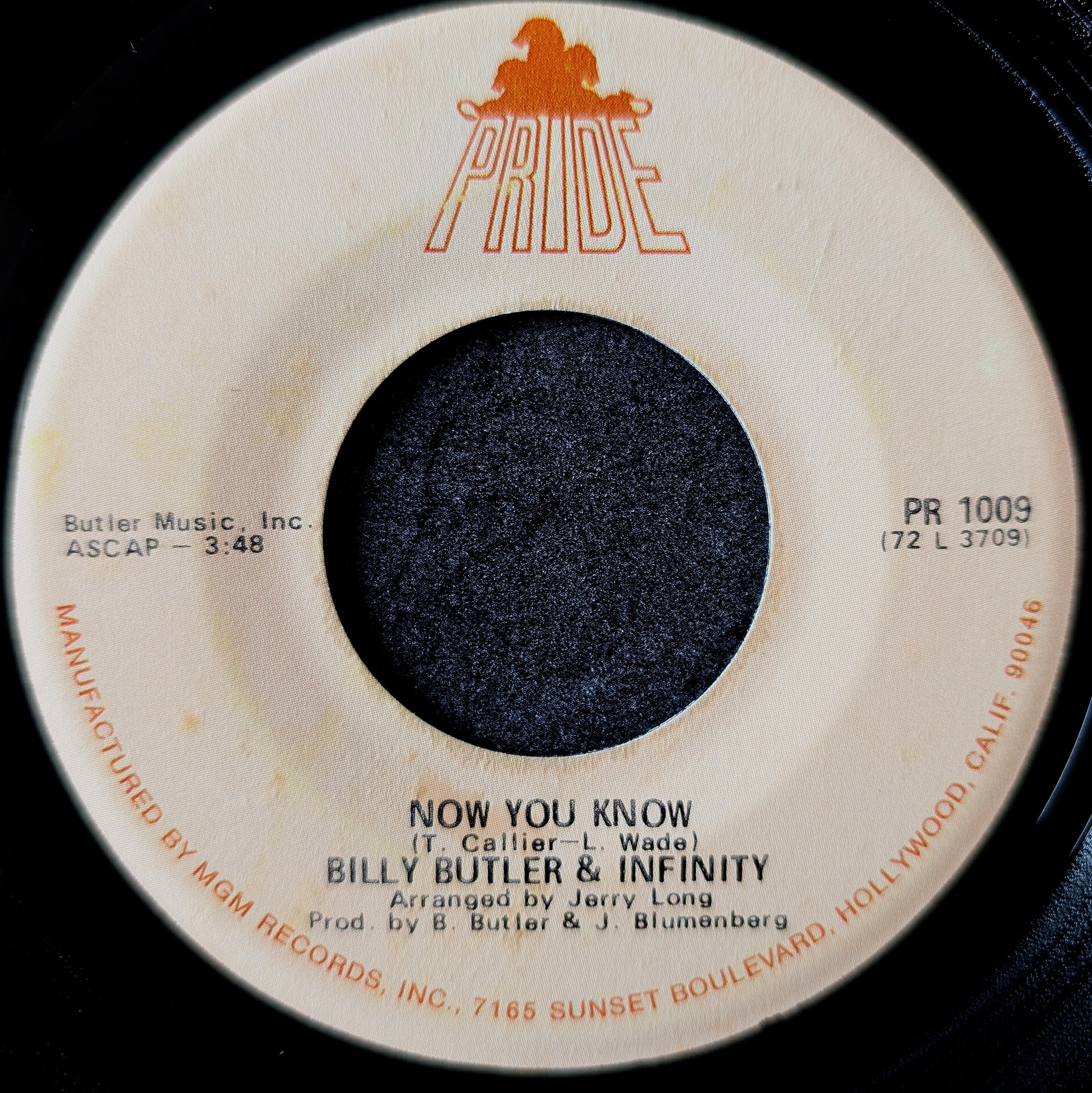 Billy Butler and Infinity-(What do you do)when your baby's gone/Now you know