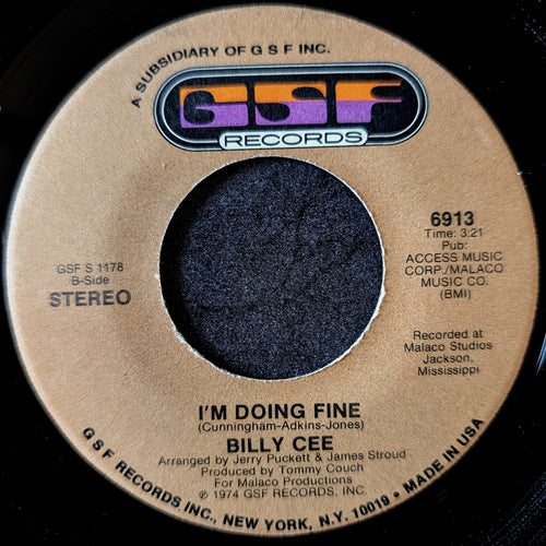 Billy Cee-I don't mind/I'm doing fine