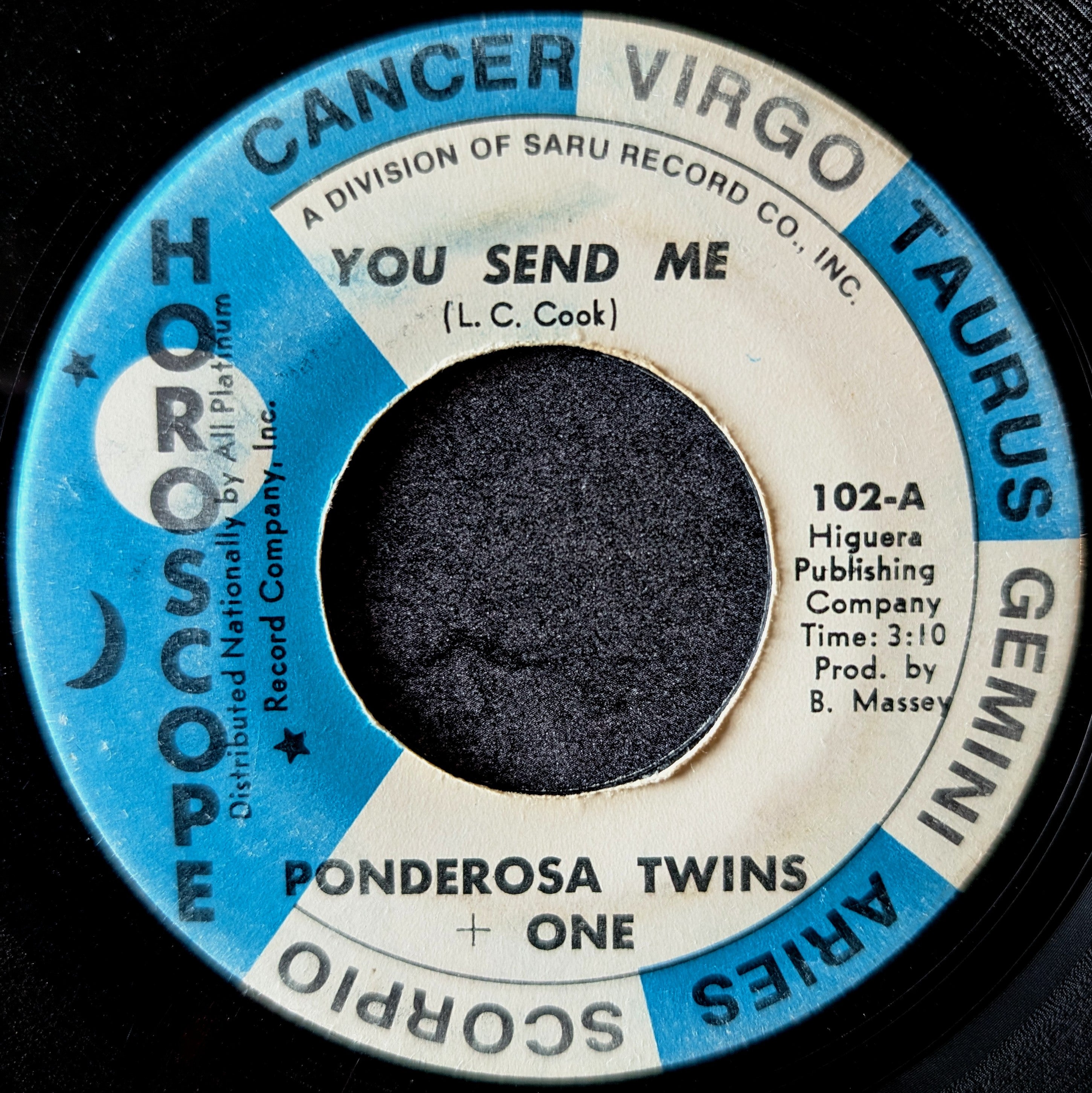Ponderosa Twins+One-You send me/Hey Girl