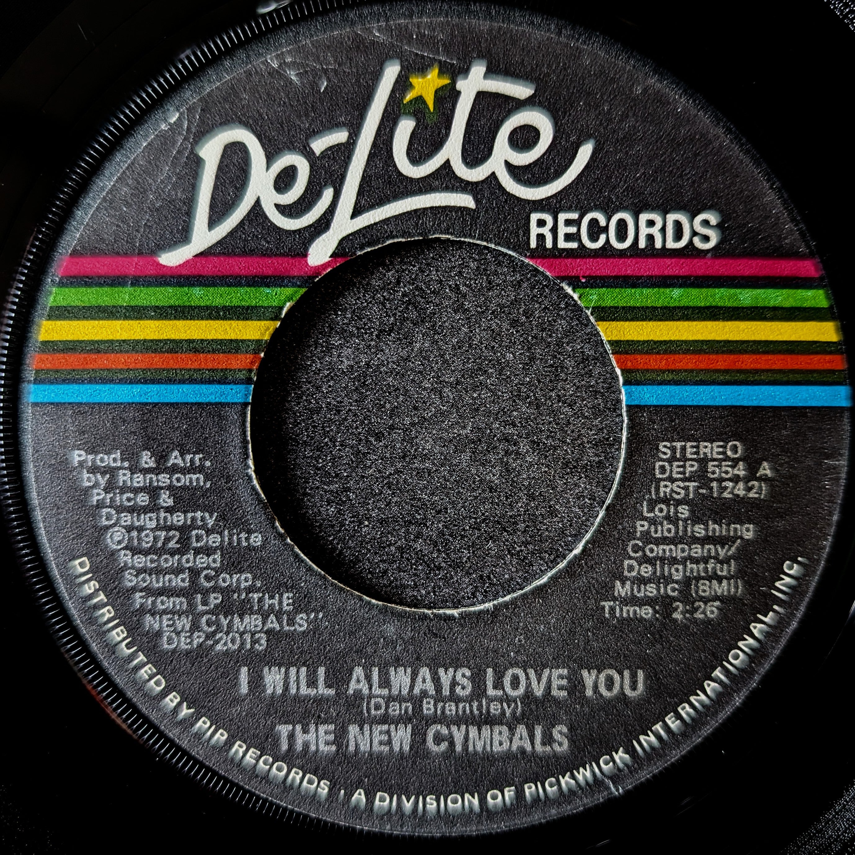 The New Cymbals - I will always love you 7インチ レコード 1972