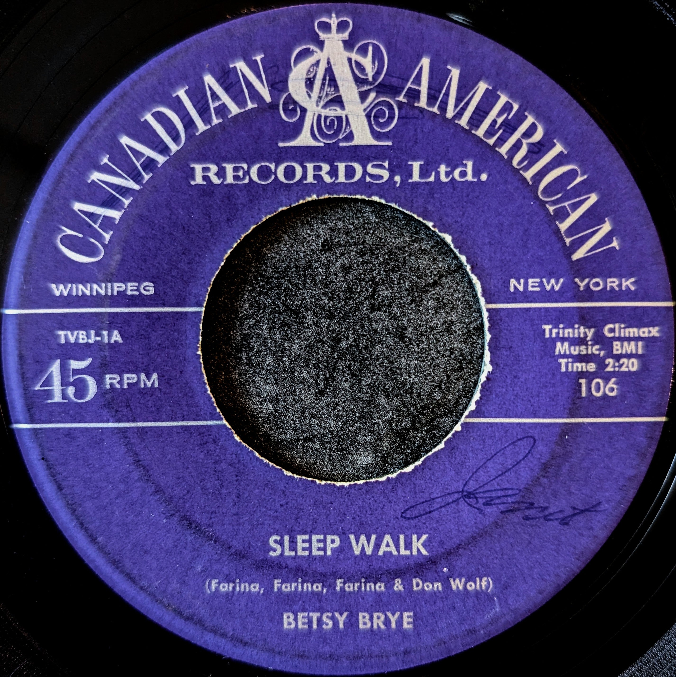 Betsy Brye-Sleep Walk/Daddy Daddy(Gotta get a phone in my room)