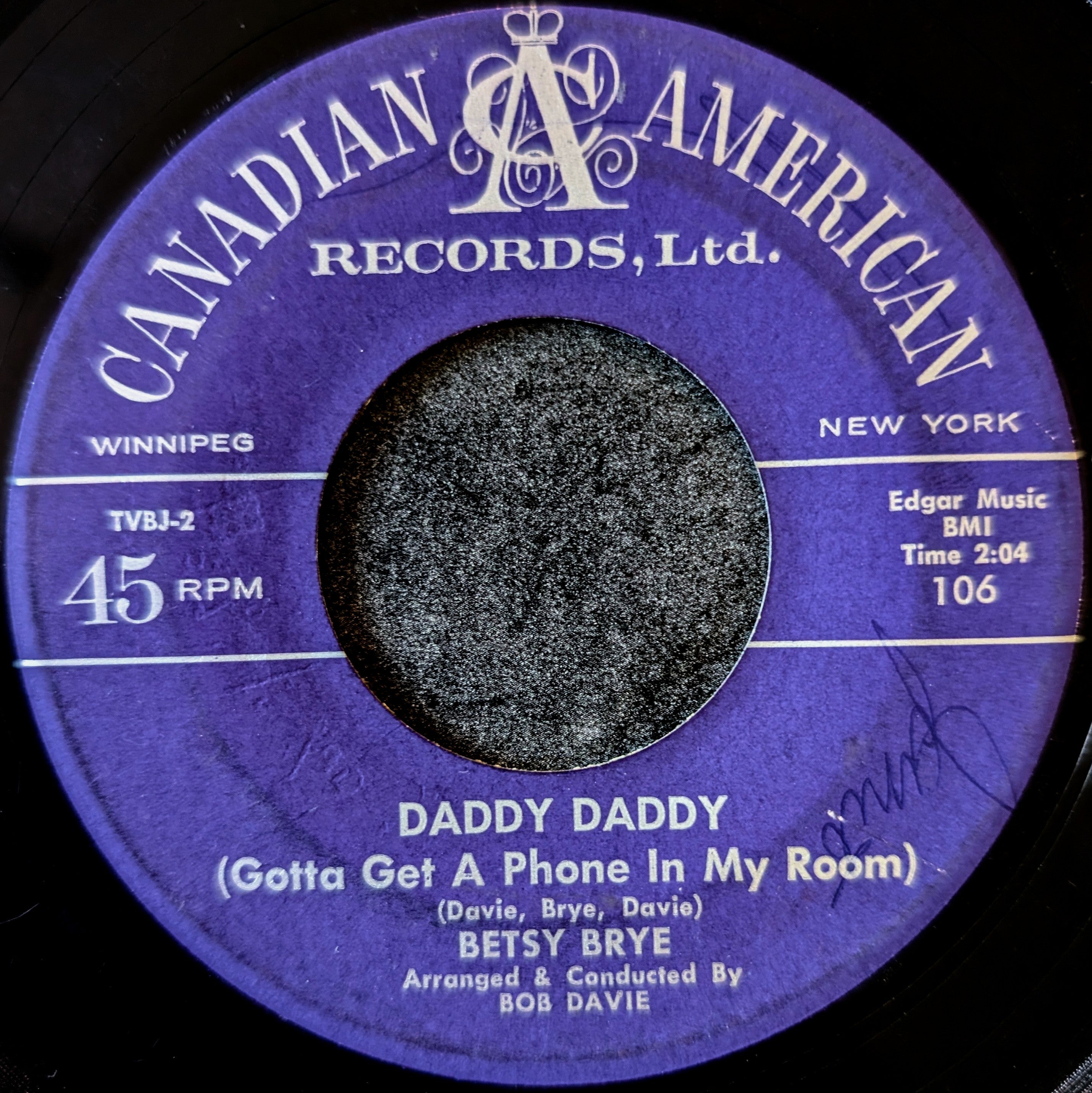 Betsy Brye-Sleep Walk/Daddy Daddy(Gotta get a phone in my room)