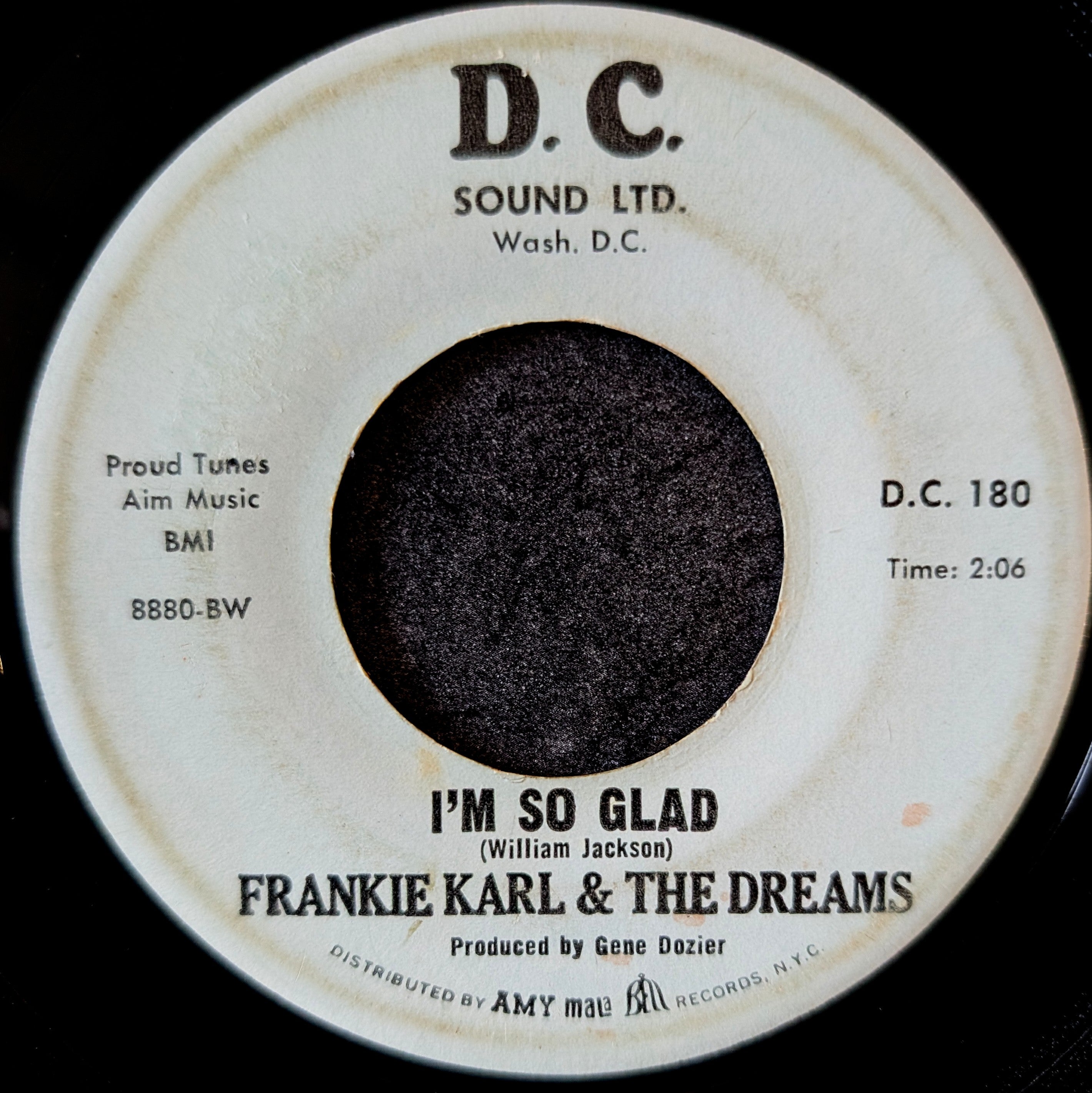 Frankie Karl & The Dreams-Don't be afraid(do as I say)/I'm so glad