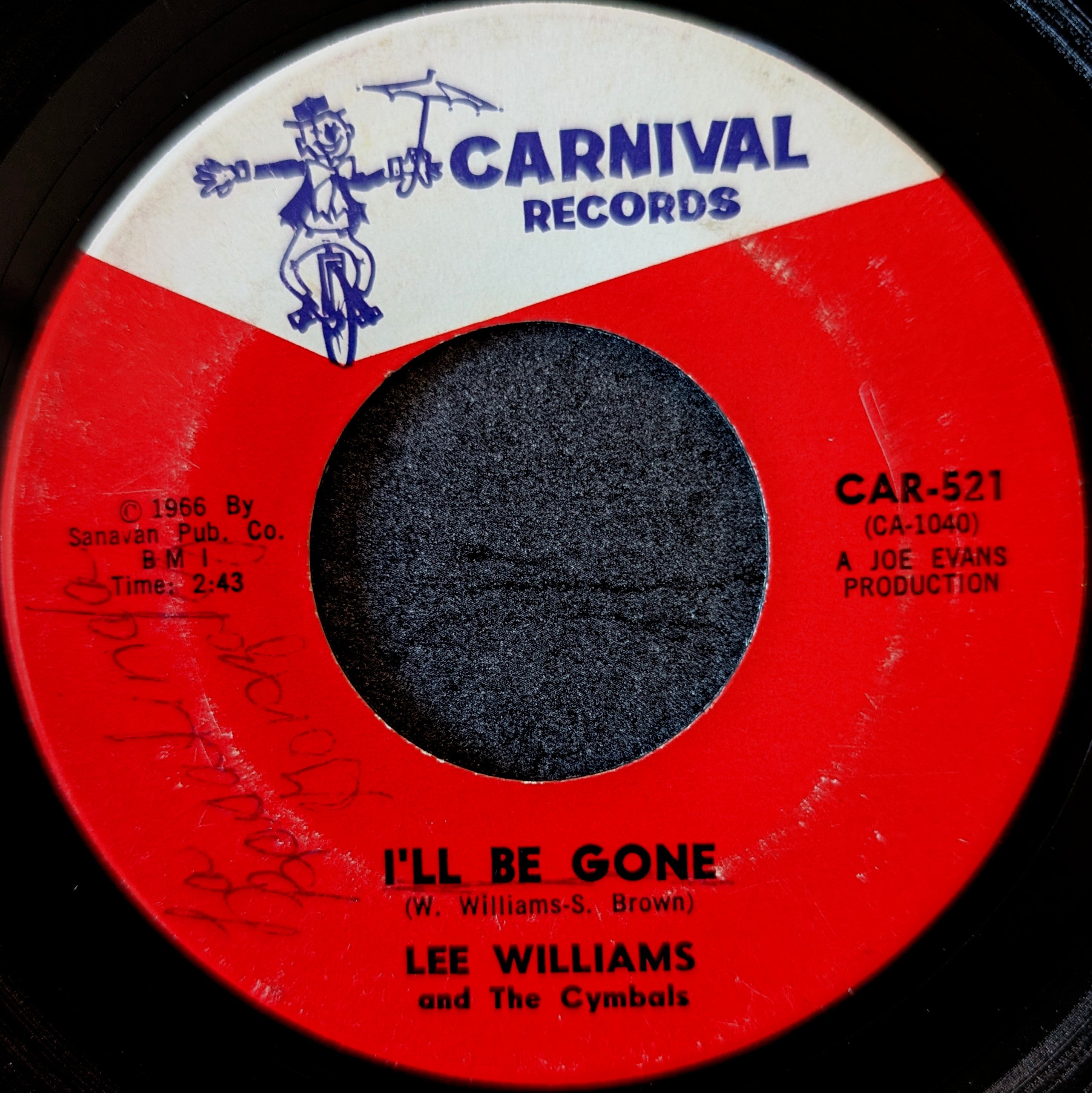 Lee Williams and The Cymbals-I love you more/ I'll be gone