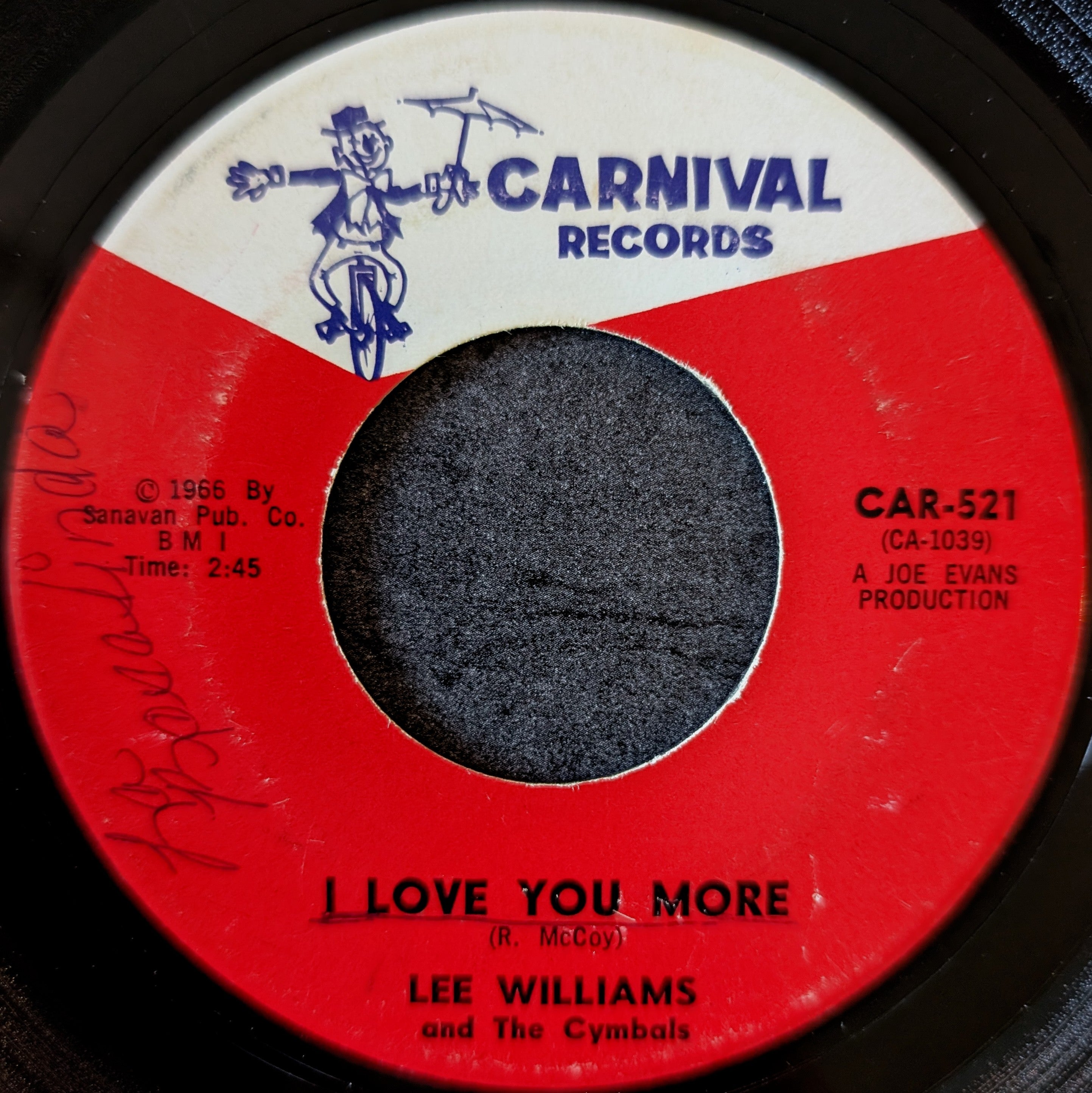 Lee Williams and The Cymbals-I love you more/ I'll be gone