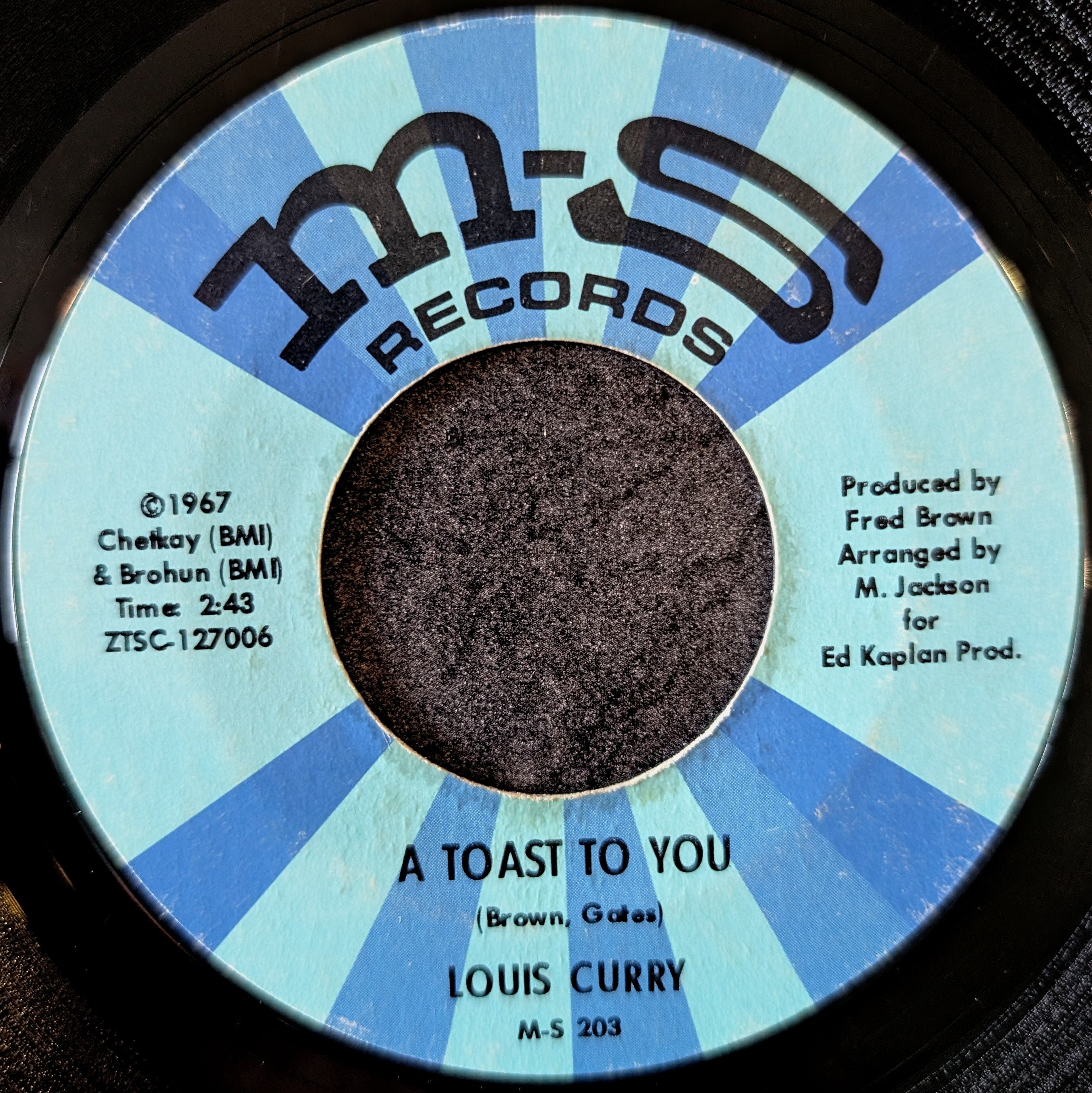 Louis Curry-I'll try again tomorrow/ A toast you