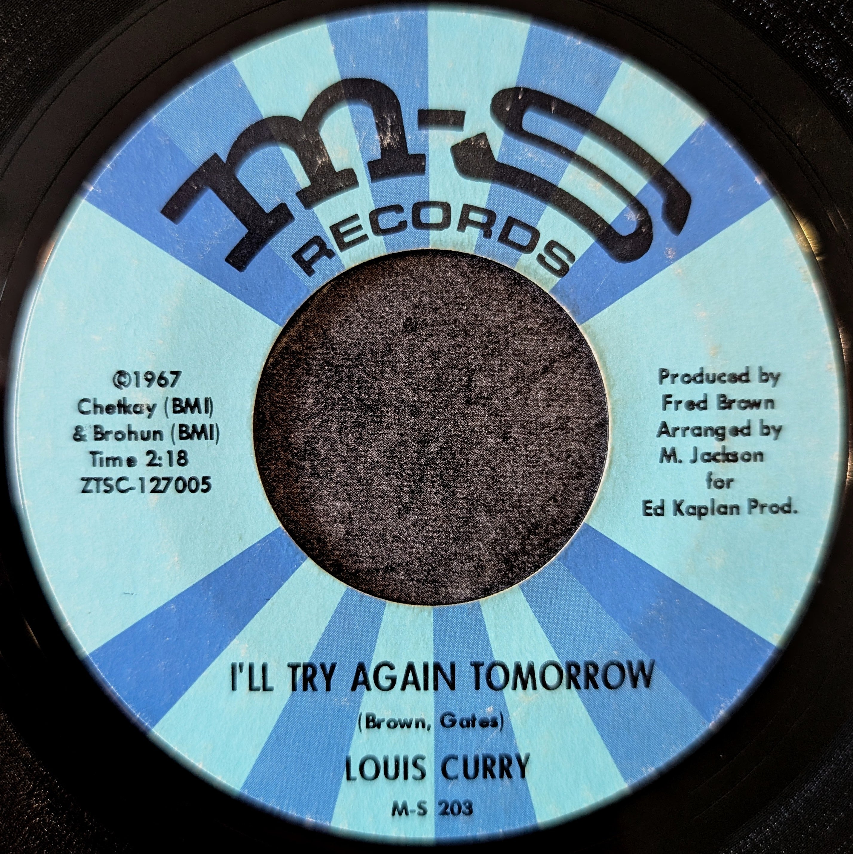 Louis Curry-I'll try again tomorrow/ A toast you