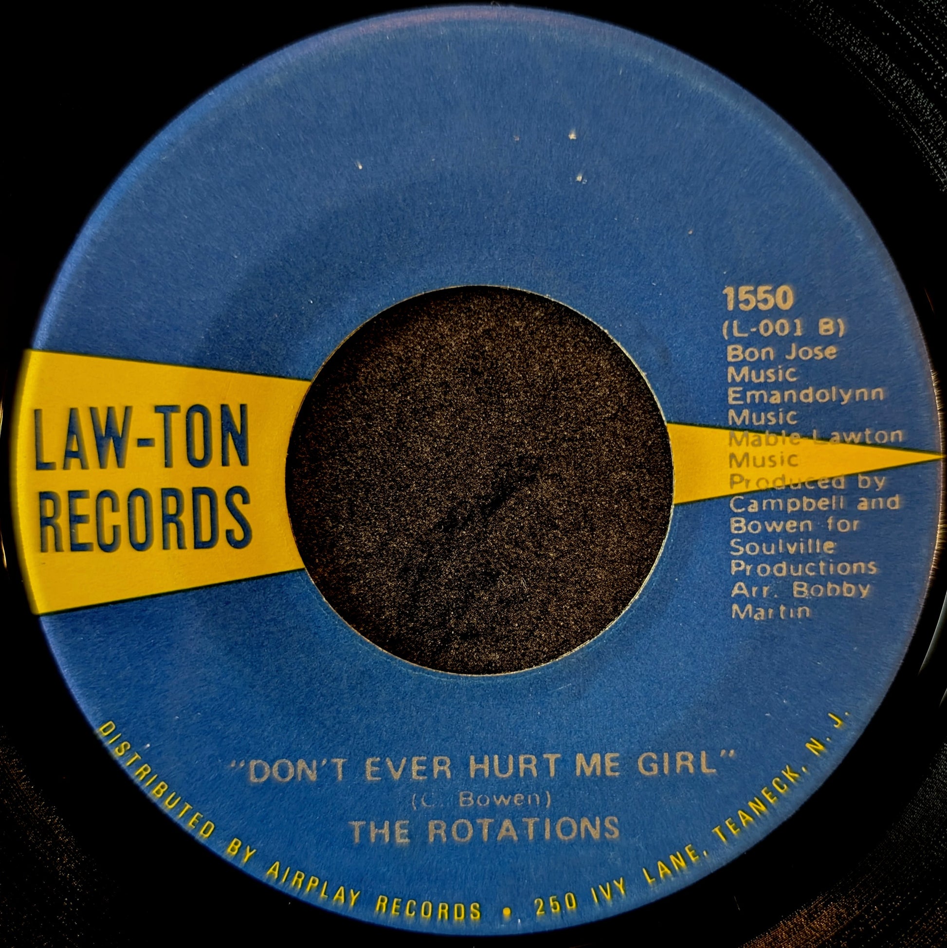 The Rotations-(If I could be like columbus)/Where would we be/Don't ever hurt me girl