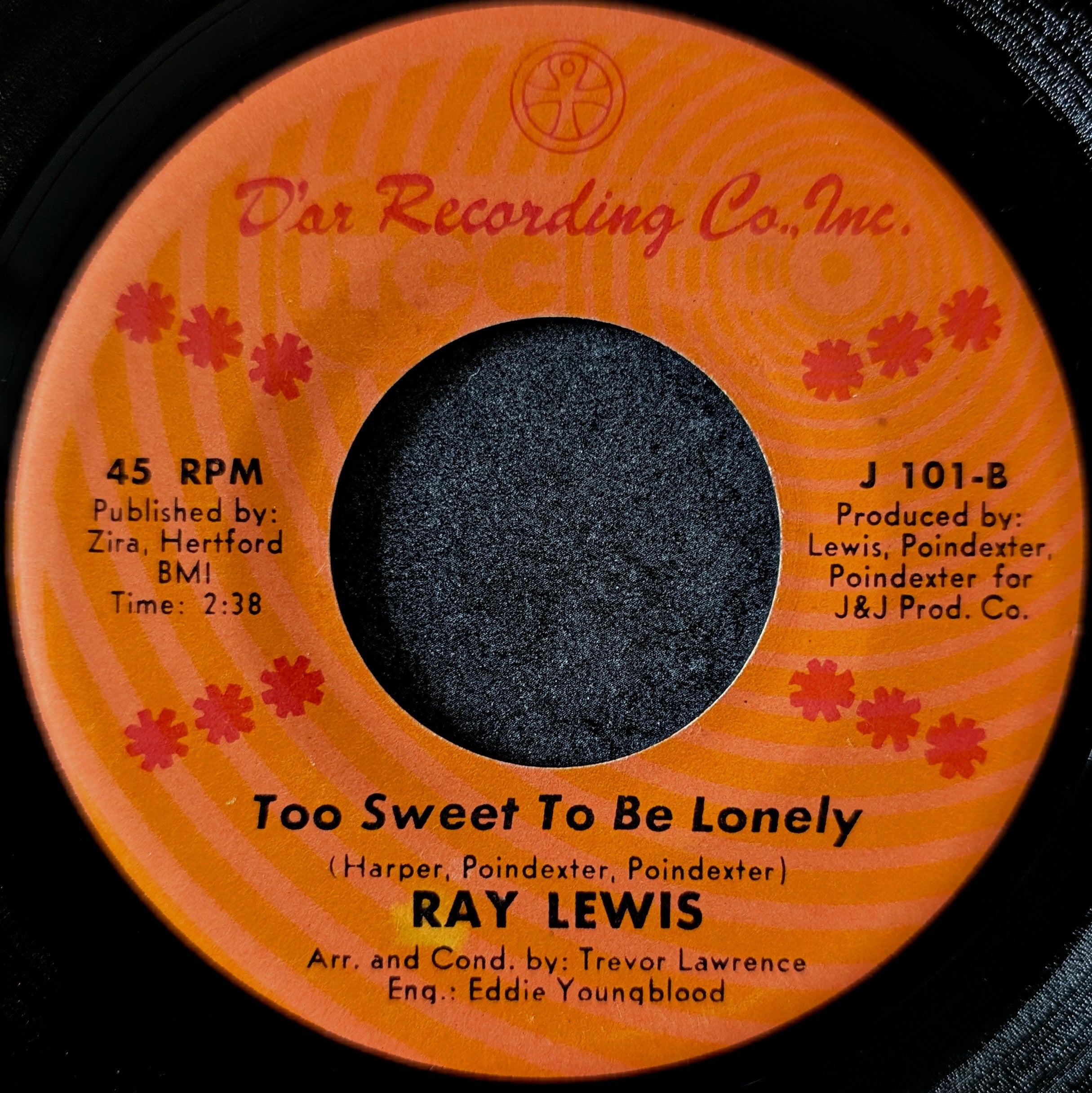 Ray Lewis-Sitting at home with my baby/ Too sweet to be lonely