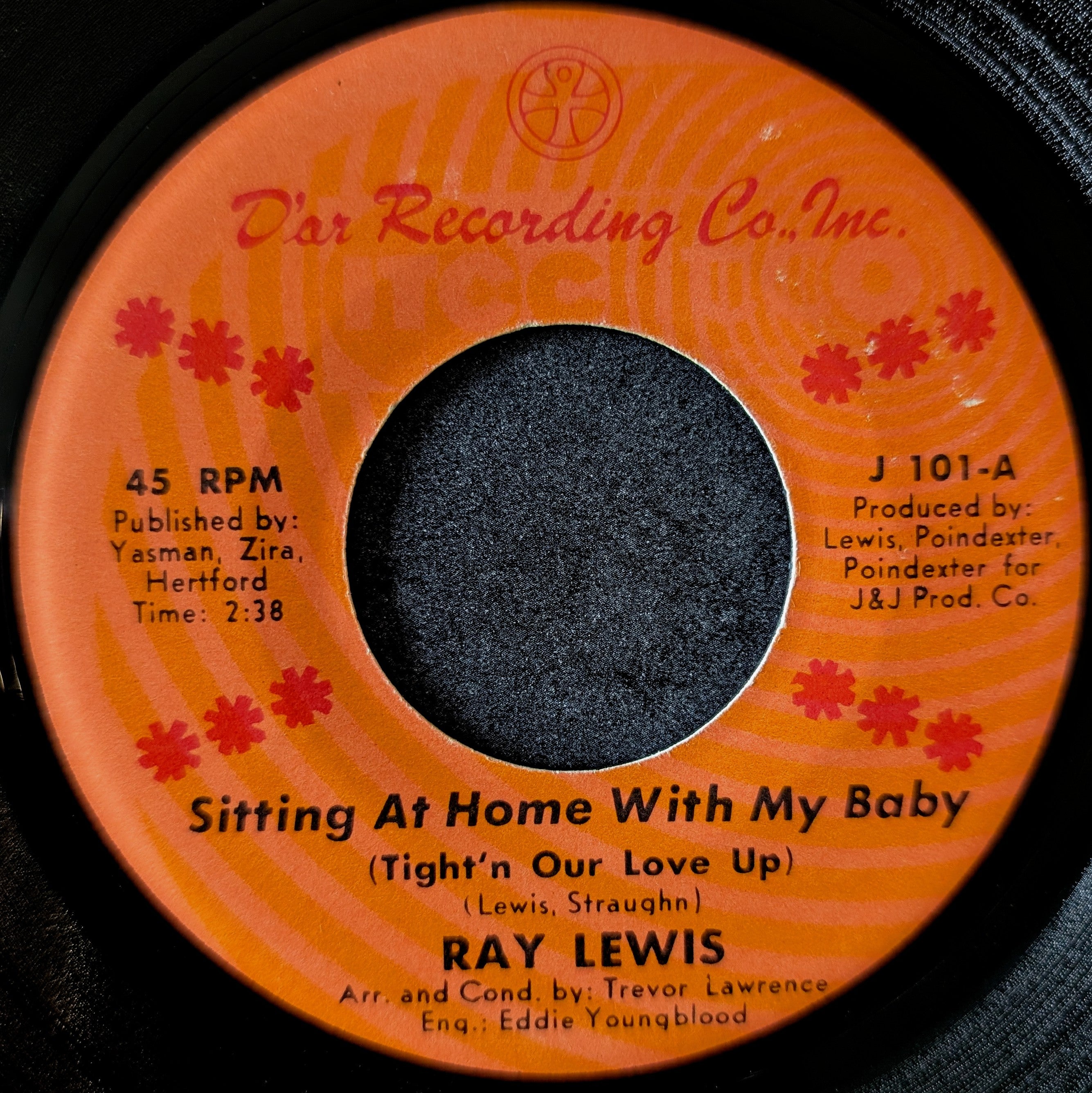 Ray Lewis-Sitting at home with my baby/ Too sweet to be lonely