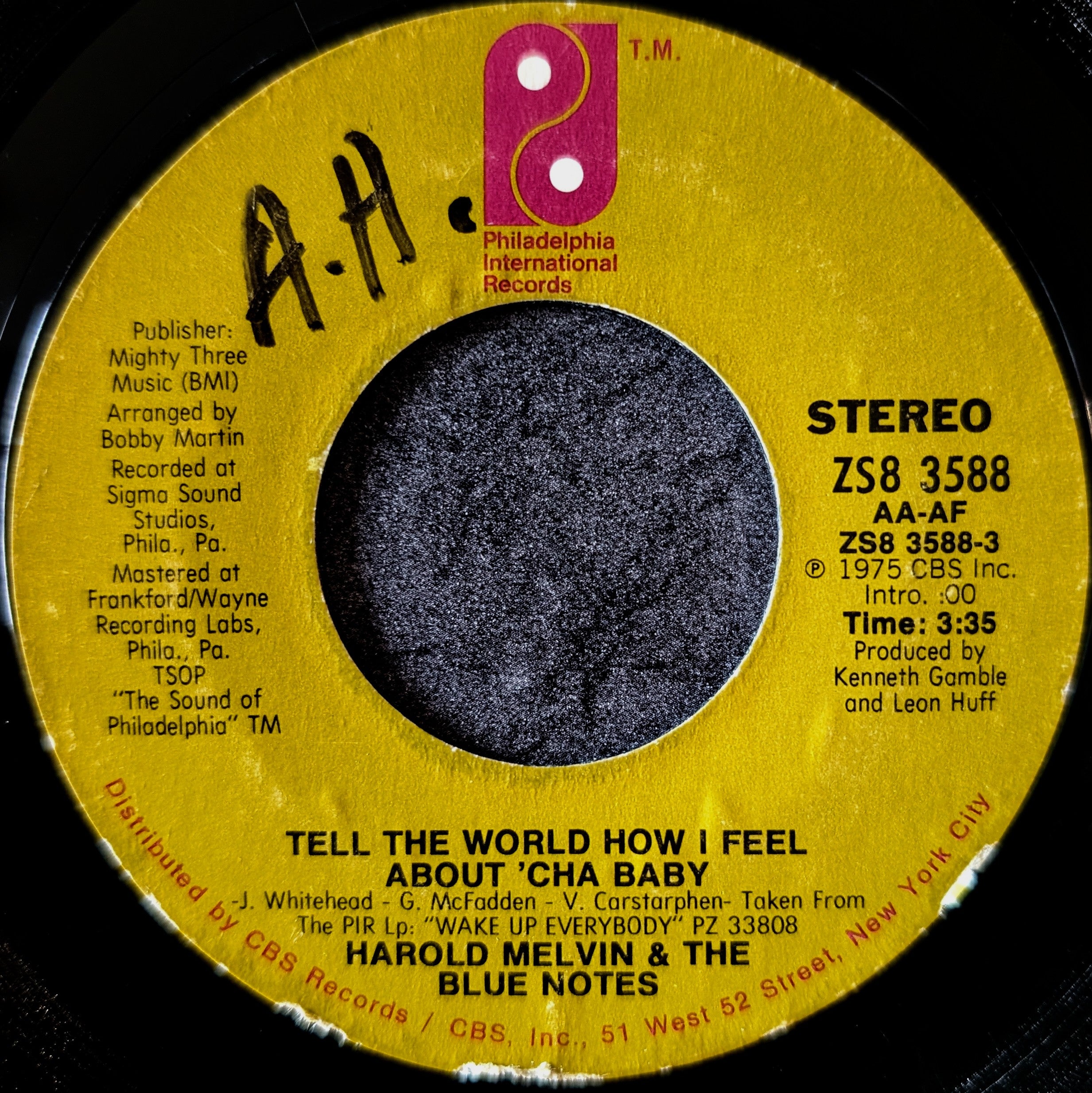 Harold Melvin & The Blue Notes-Tell The World how I feel about 'cha baby/You know how to make me so good