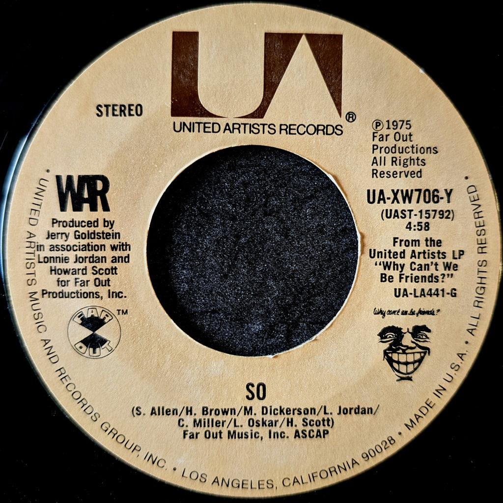 War Low Rider Singer War - Low rider / So 7インチ (1975 United Artists Records) | Lowrider Soul ...