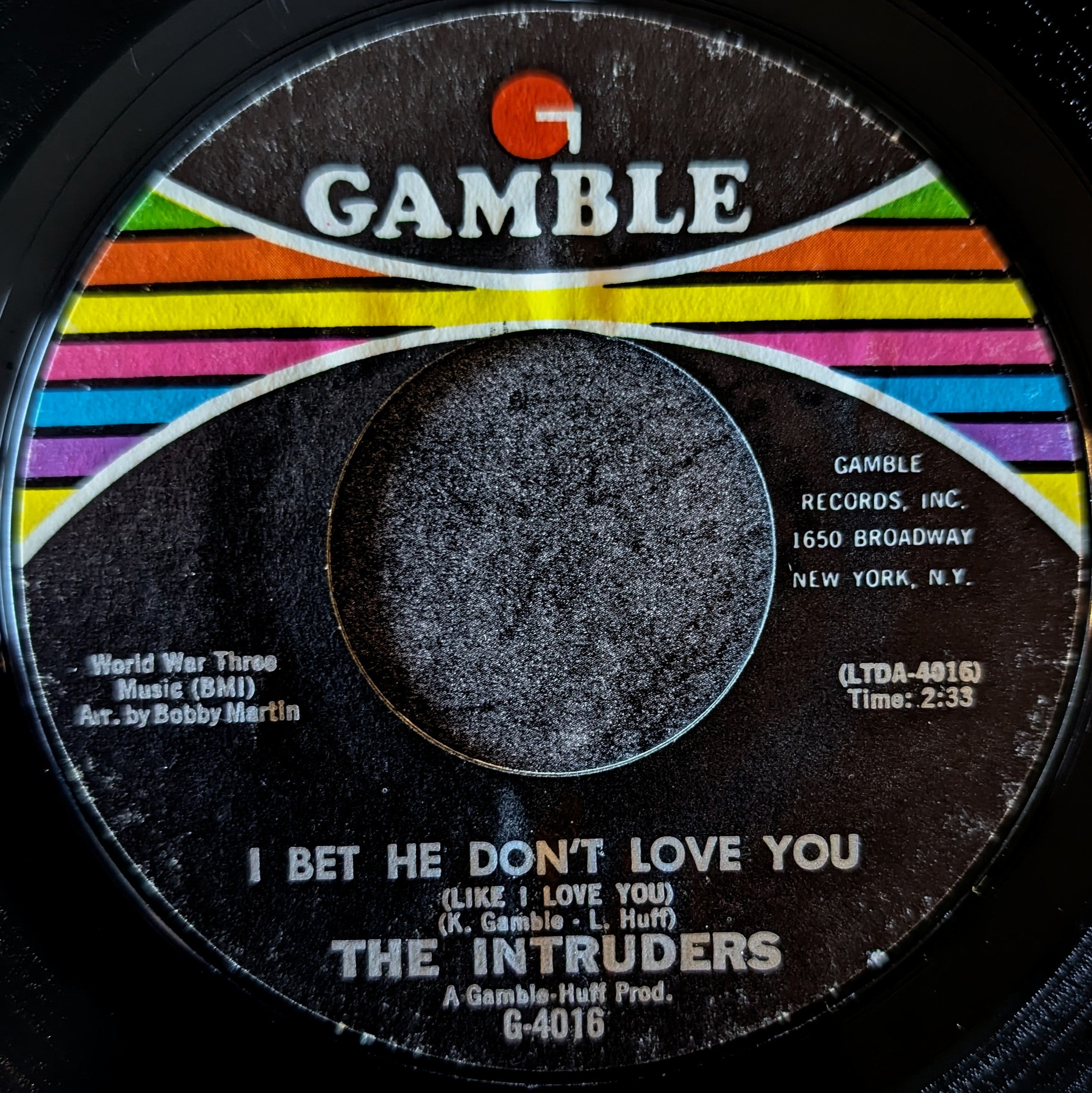 The Intruders-I bet he don't love you(Like I love you)/ Do you remember yesterday