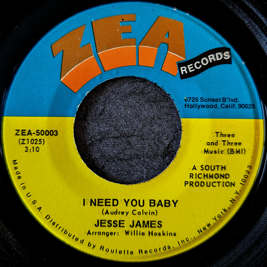 Jesse James-I need you Baby/ Home at last