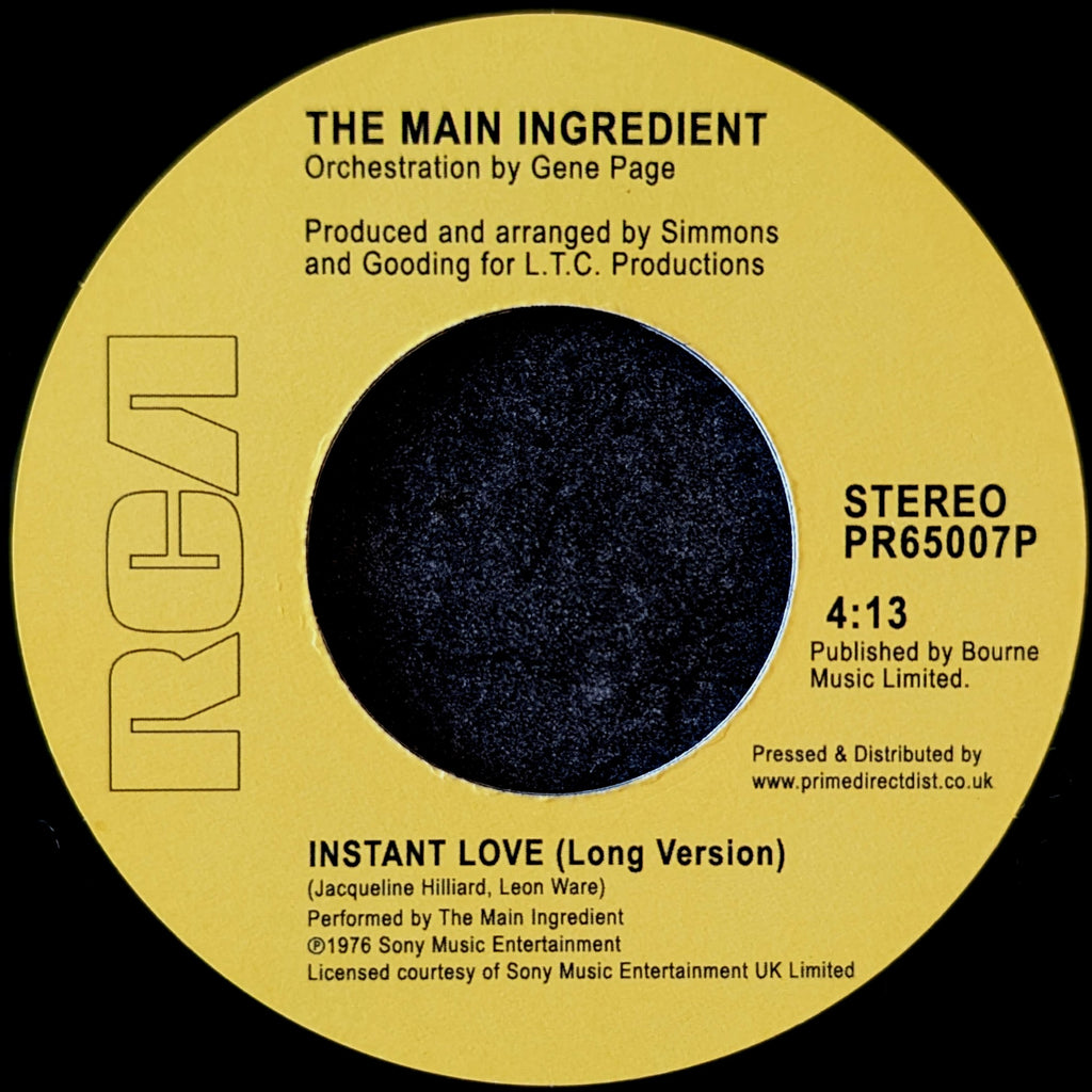 The Main Ingredient-Work to do/ Instant love(Long version)