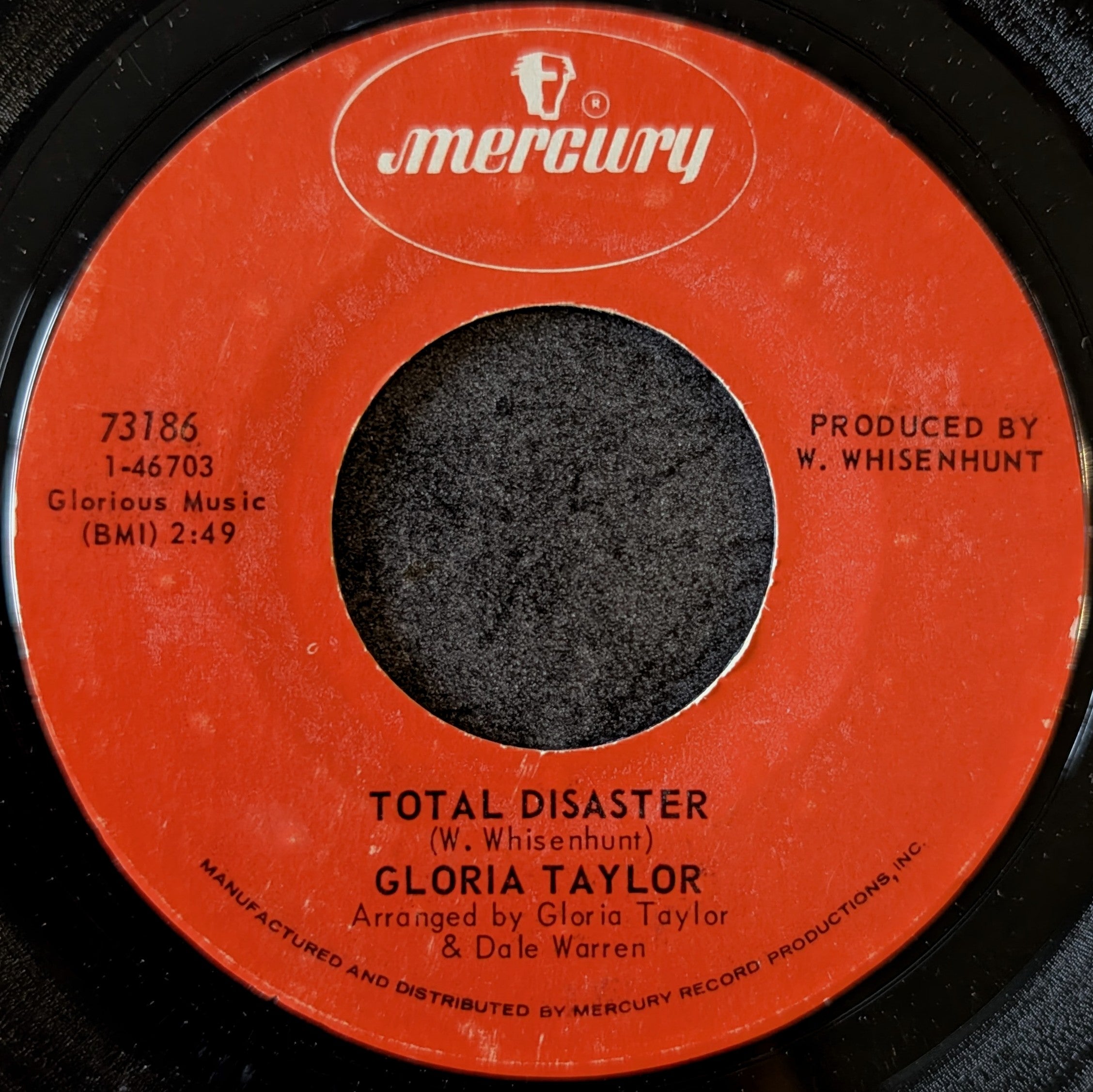 Gloria Taylor-Don't want to be a girl that cries/Total Disaster