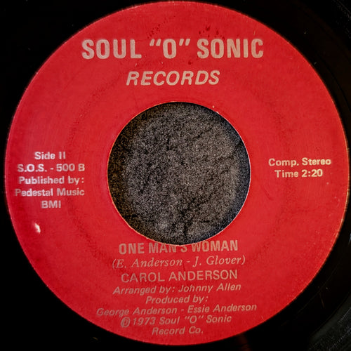 Carol Anderson - Tomorrow Is Not a Promise / One Man's Woman