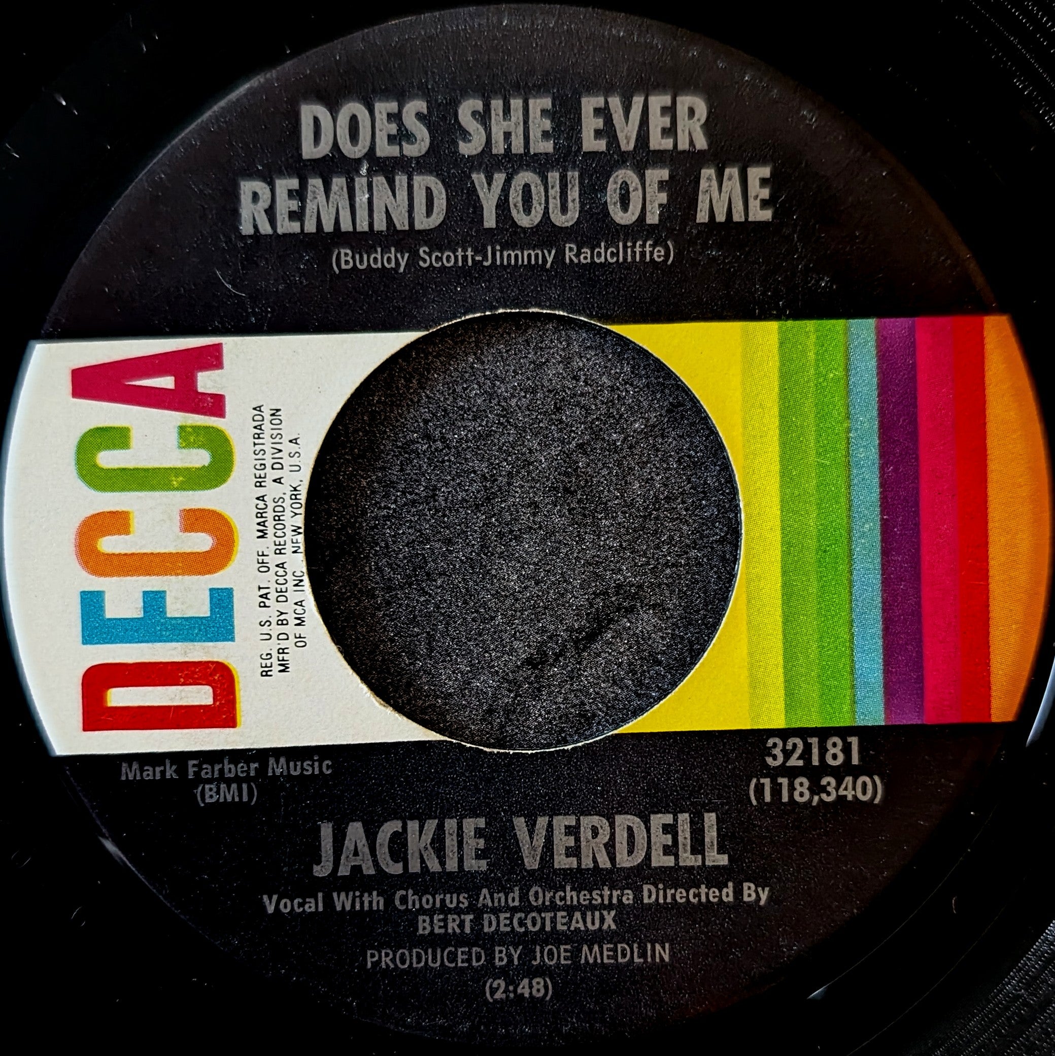 Jackie Verdell-Don't set me free/Does she ever remind you of me