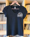 「FRANK'S HATS レディース Tシャツ 正面 ロゴプリント」

