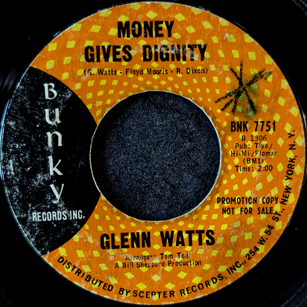 Glenn Watts-Money gives dignity/My little plaything