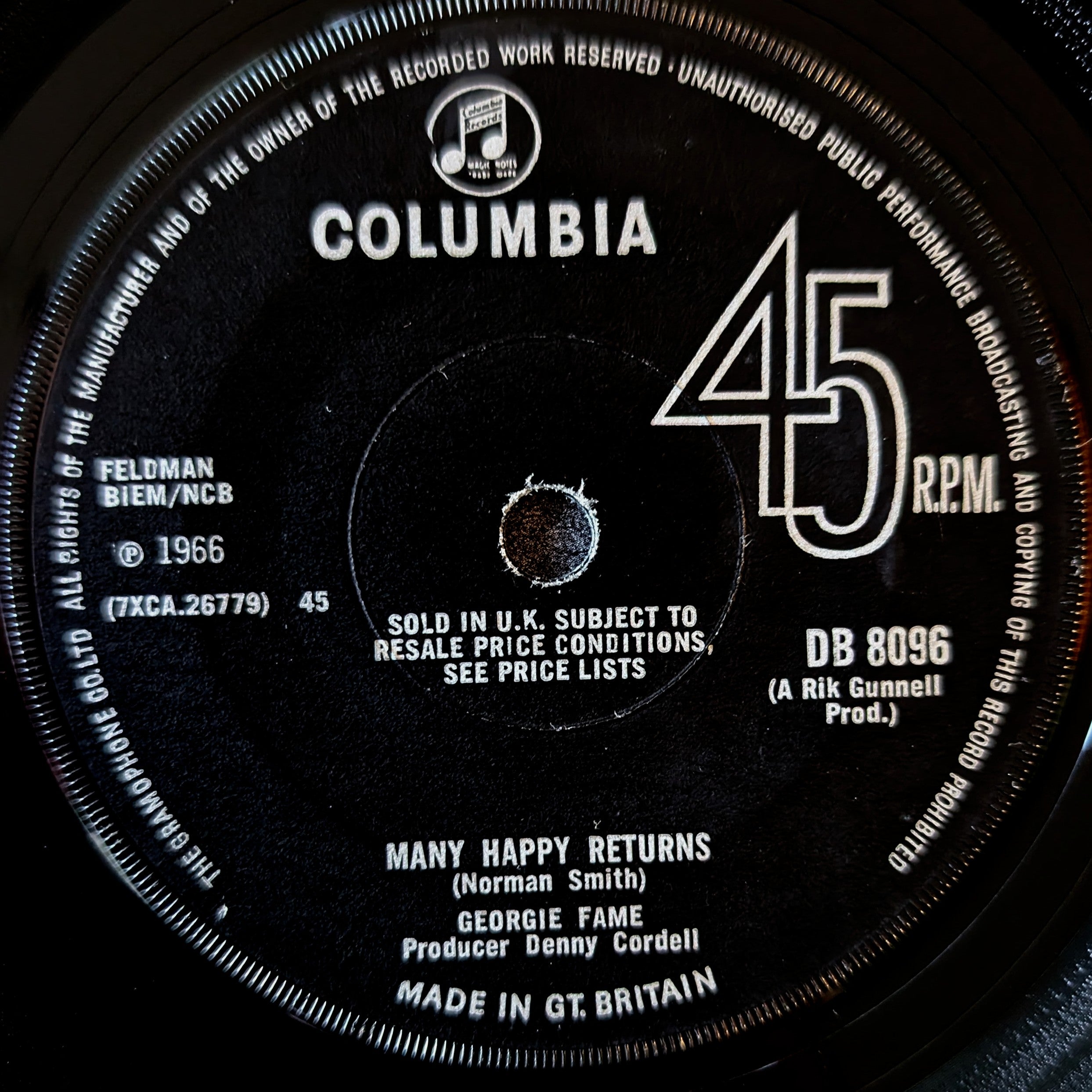 Georgie Fame-Sitting in the park/ Many happy returns