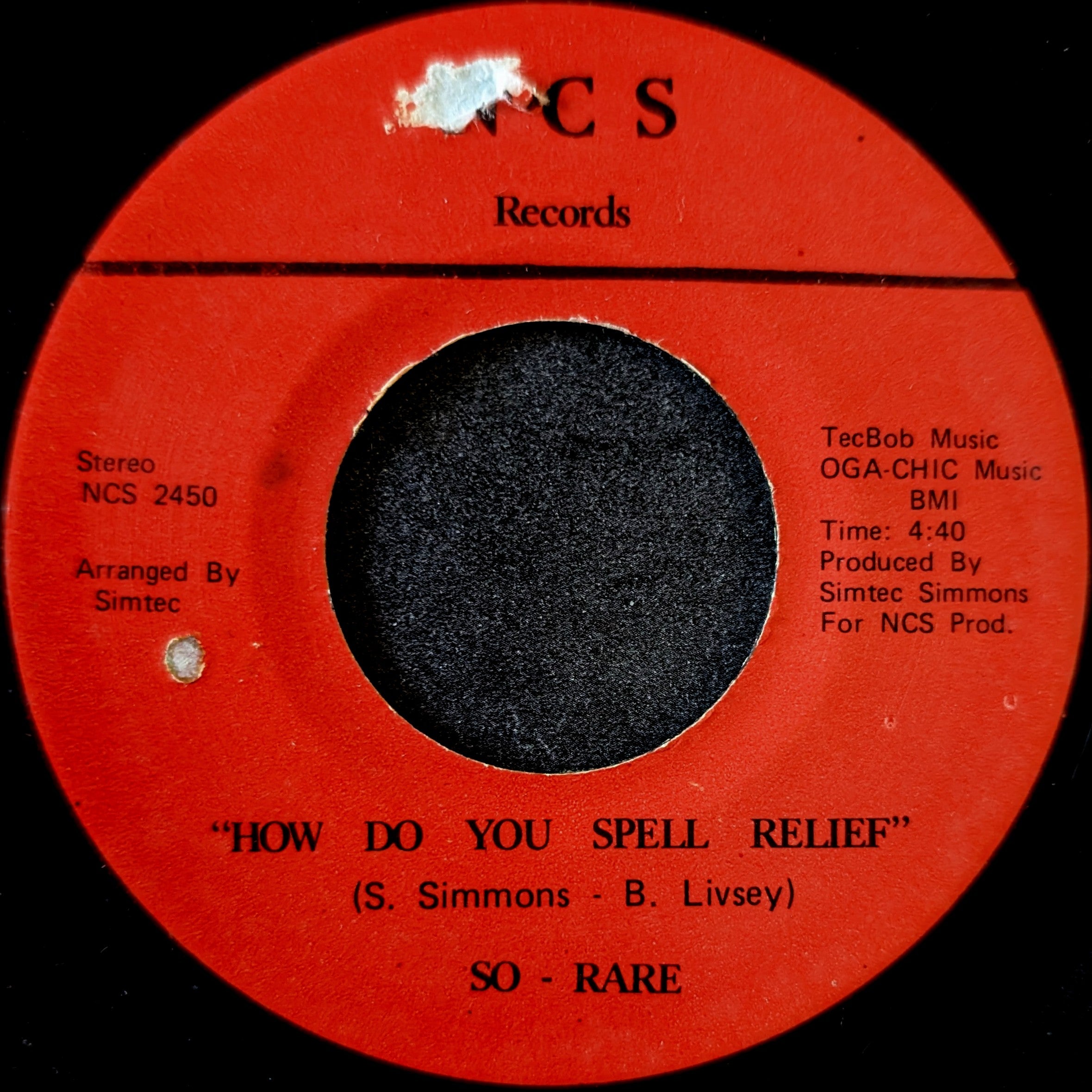 So Rare-How do you spell relief/Paradise