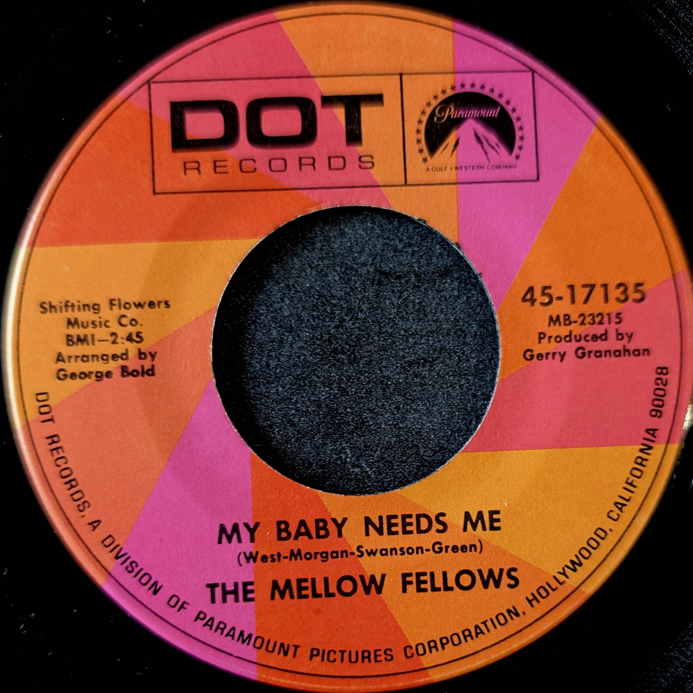 The Mellow Fellow-My baby needs me/Another sleepless night