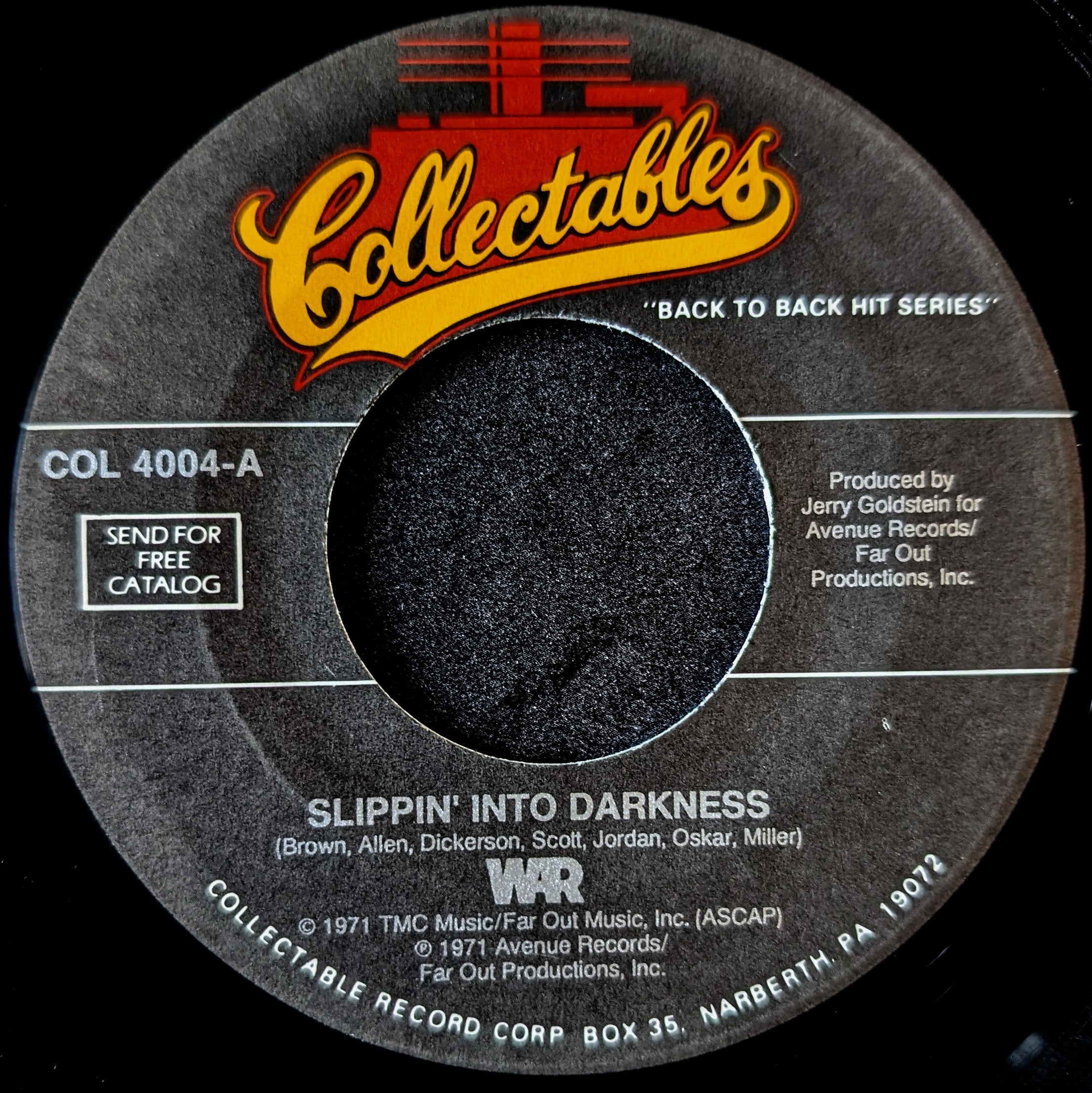 War- Slippin' into Darkness/ Gypsy man