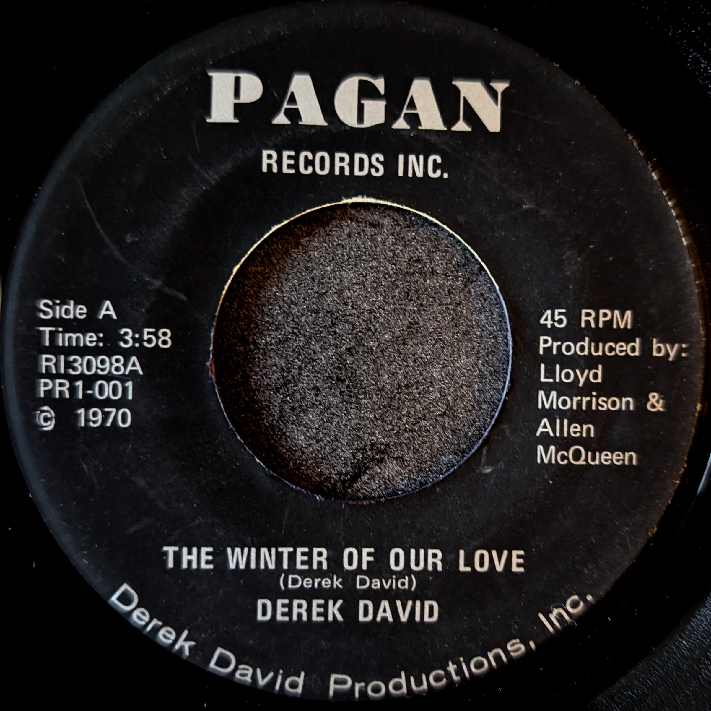 Derek David-The winter of our love/The Morning after