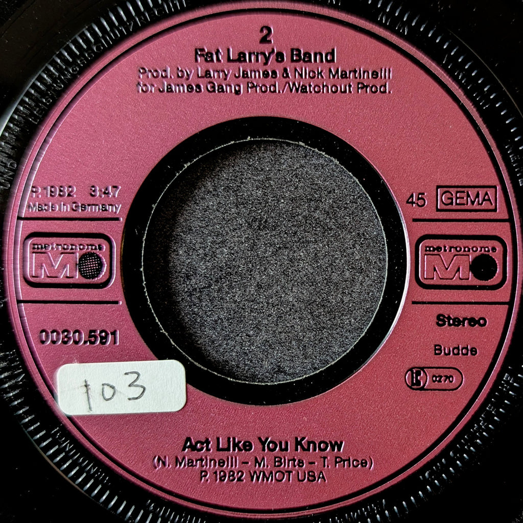 Fat Larry's Band-Zoom/Act like you know