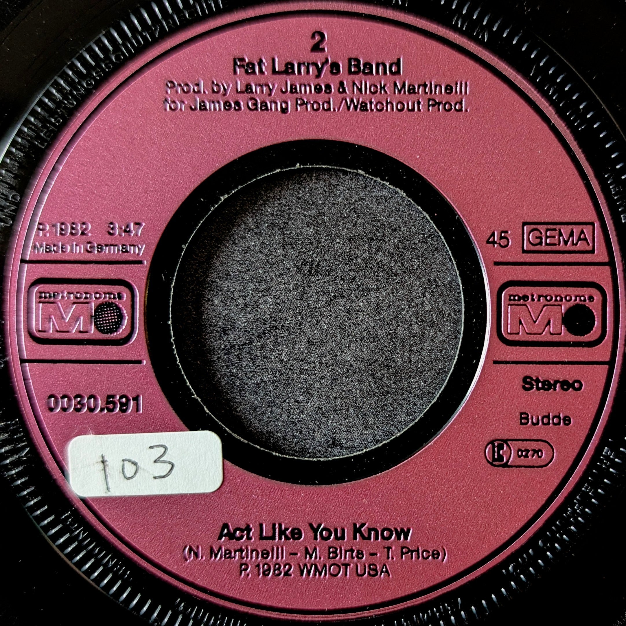 Fat Larry's Band-Zoom/Act like you know