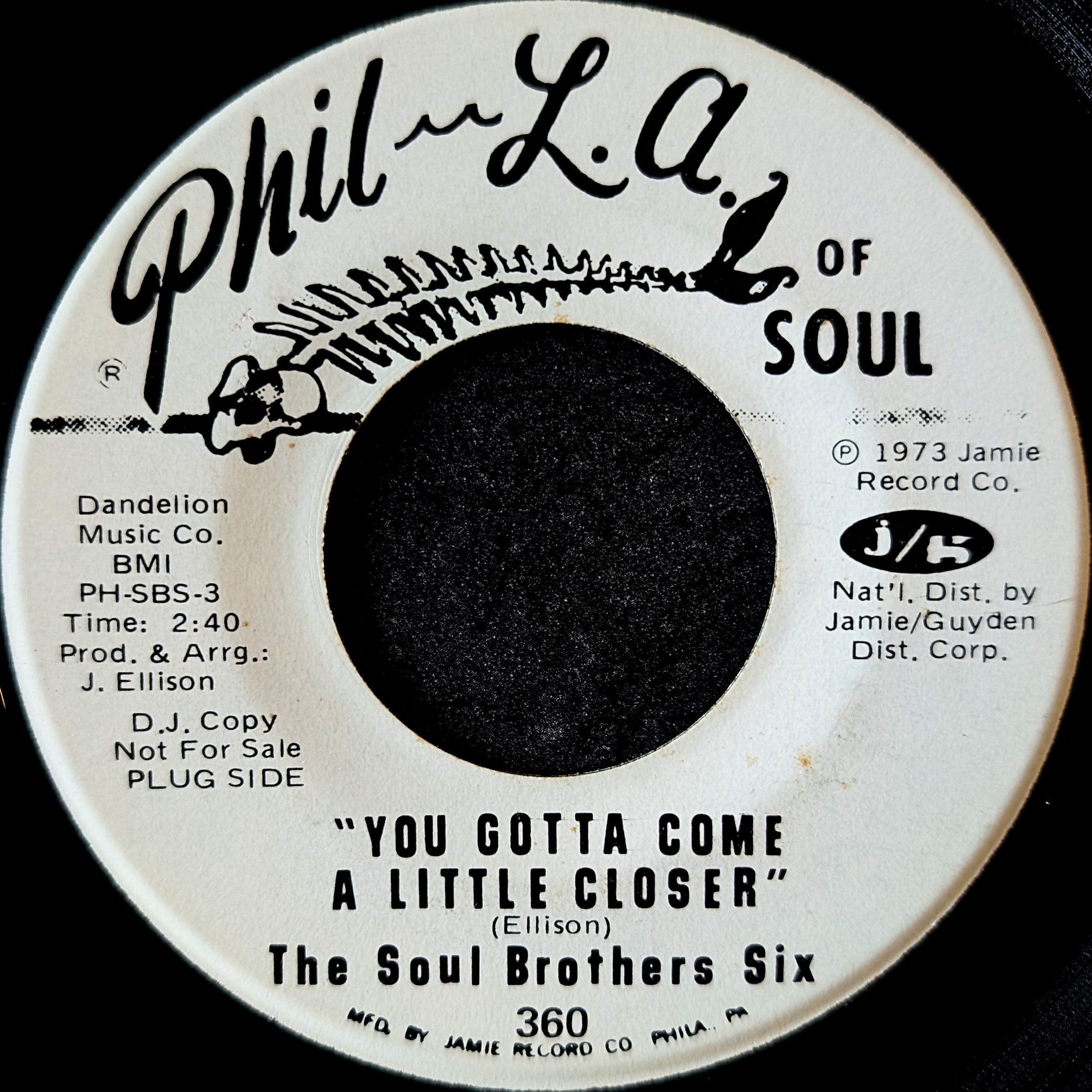 The Soul Brothers Six - You Gotta Come a Little Closer / You're My World