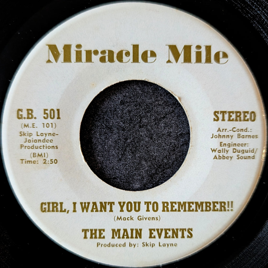 The Main Events-Girl, I want you to remember!!/ Don't leave