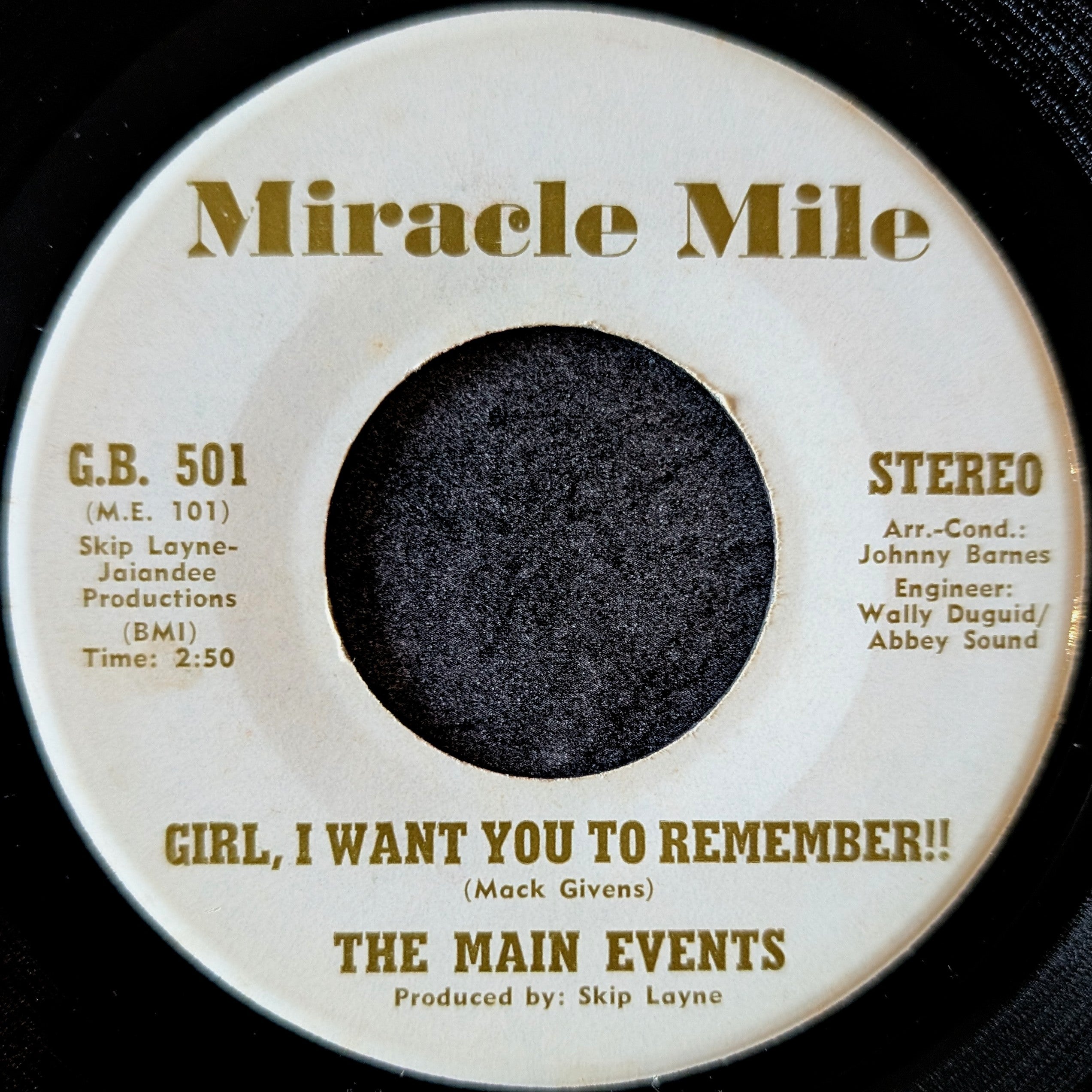 The Main Events-Girl, I want you to remember!!/ Don't leave