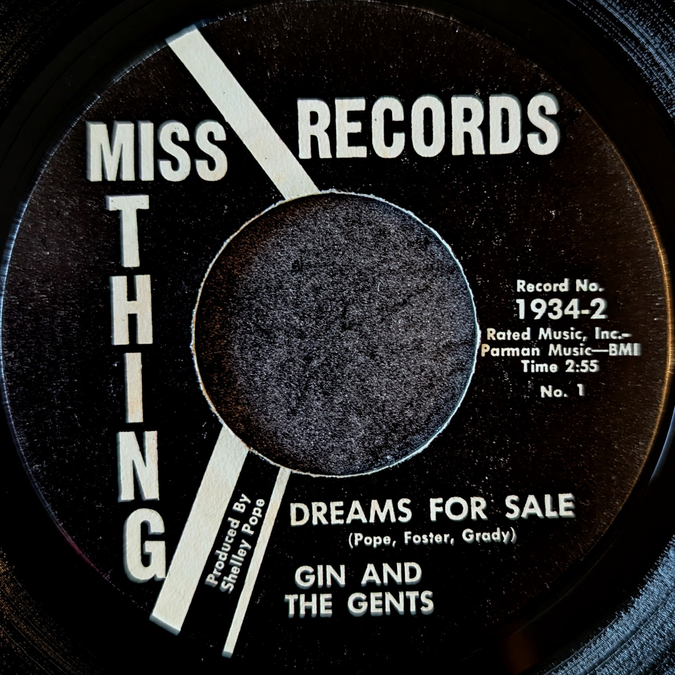 Gin and The Gents - Teenage National Anthem Boy and Girl / Dream for Sale