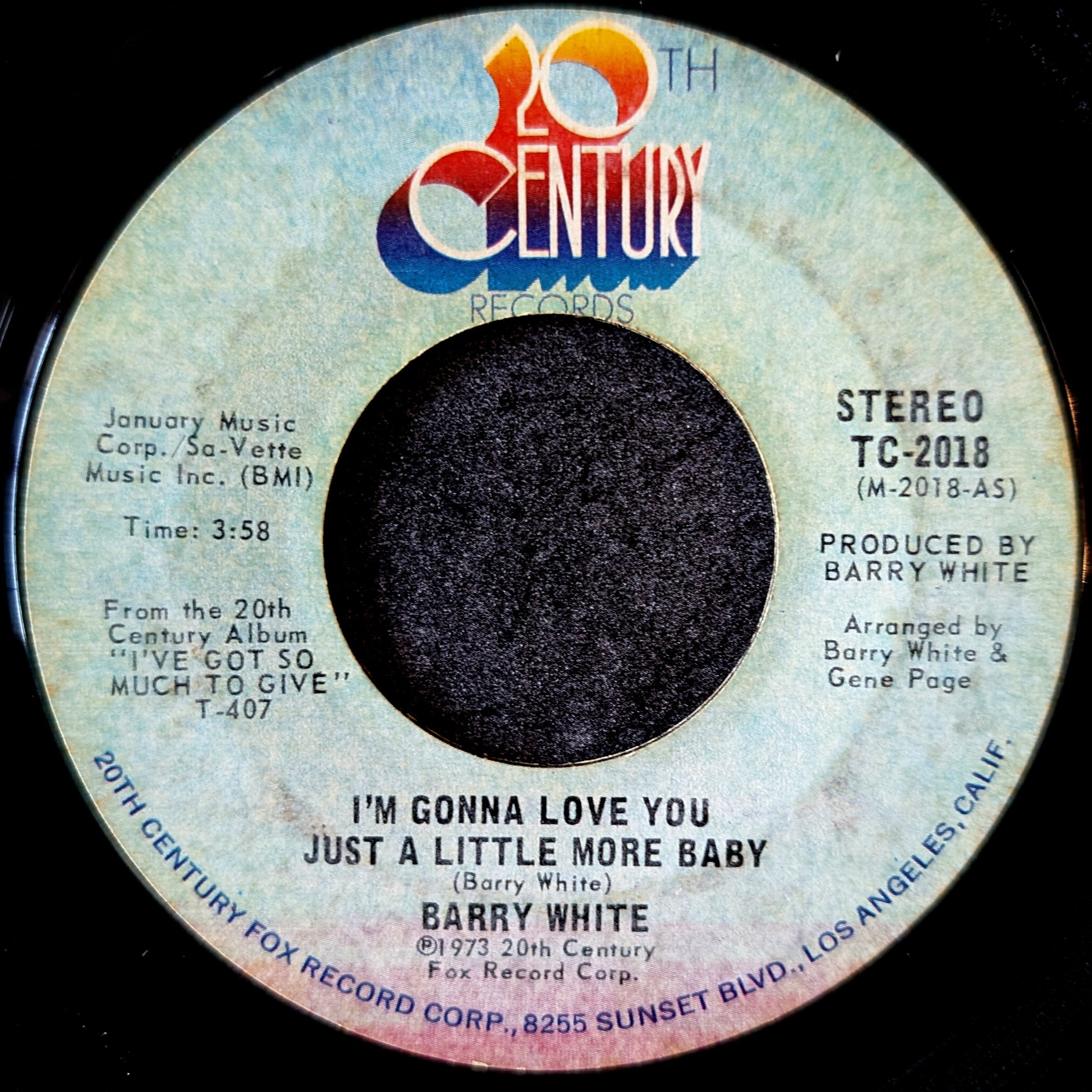 Barry White-I'm gonna love you just a little more baby/Just a little more baby