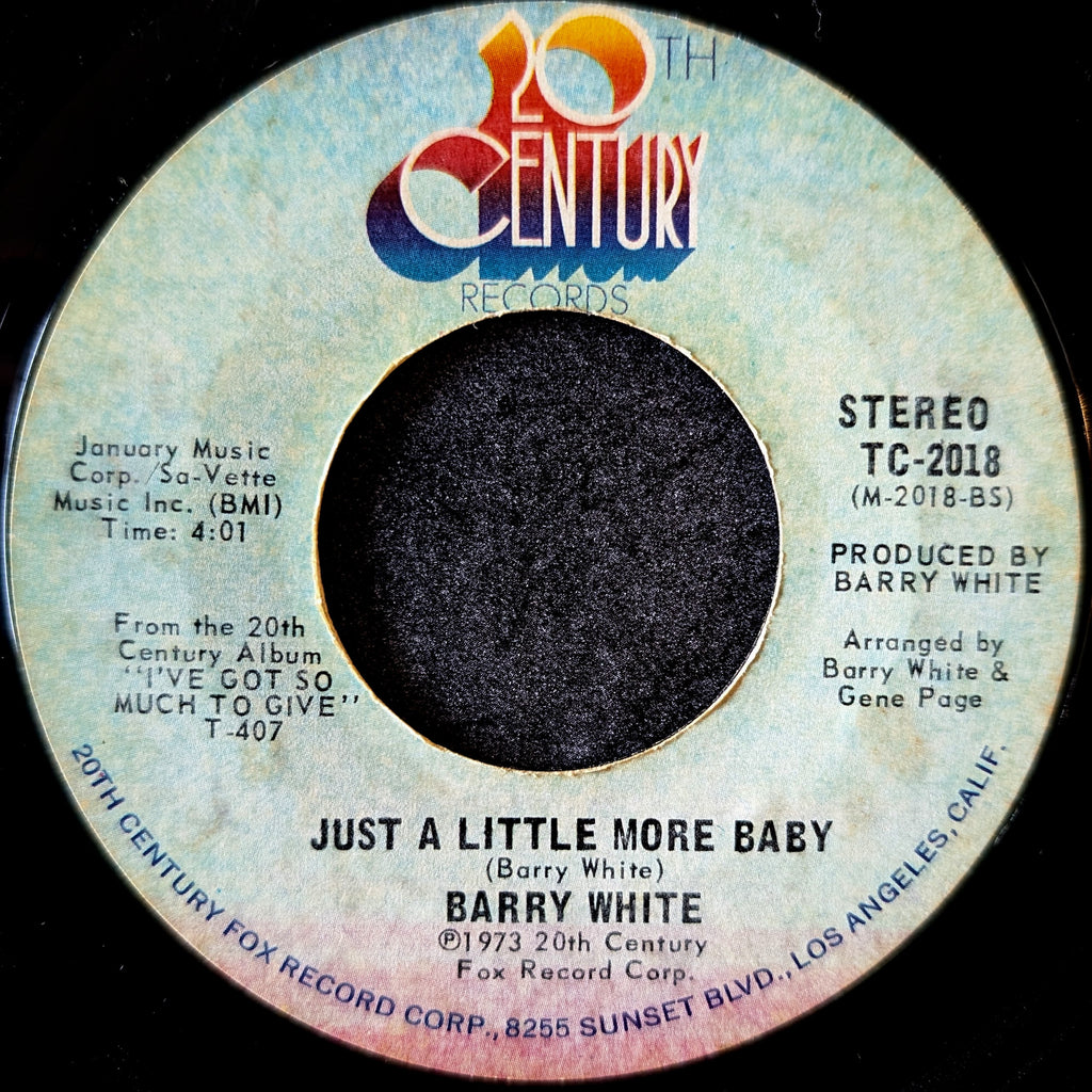 Barry White-I'm gonna love you just a little more baby/Just a little more baby