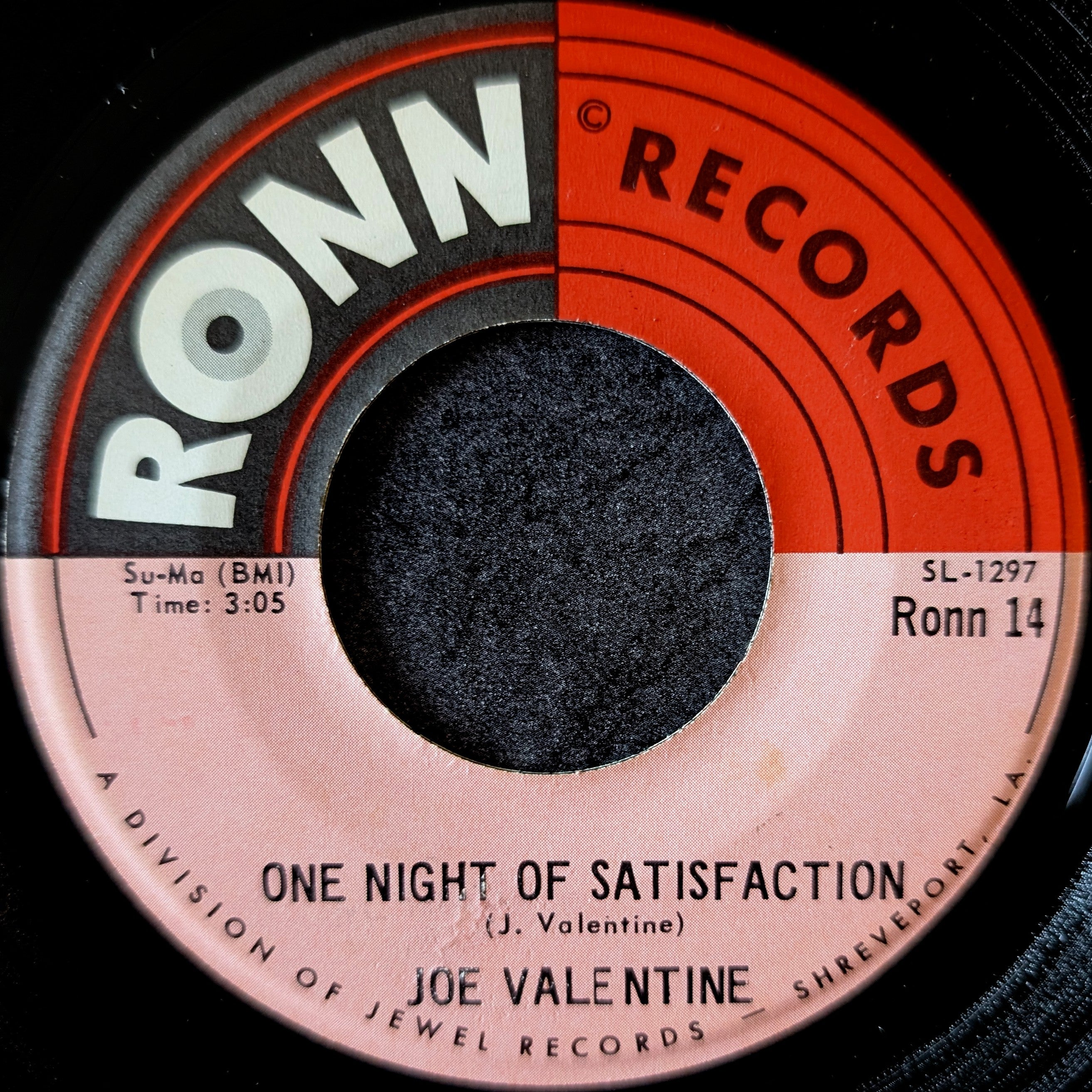 Joe Valentine-I can’t stand to see you go/ One night of satisfaction