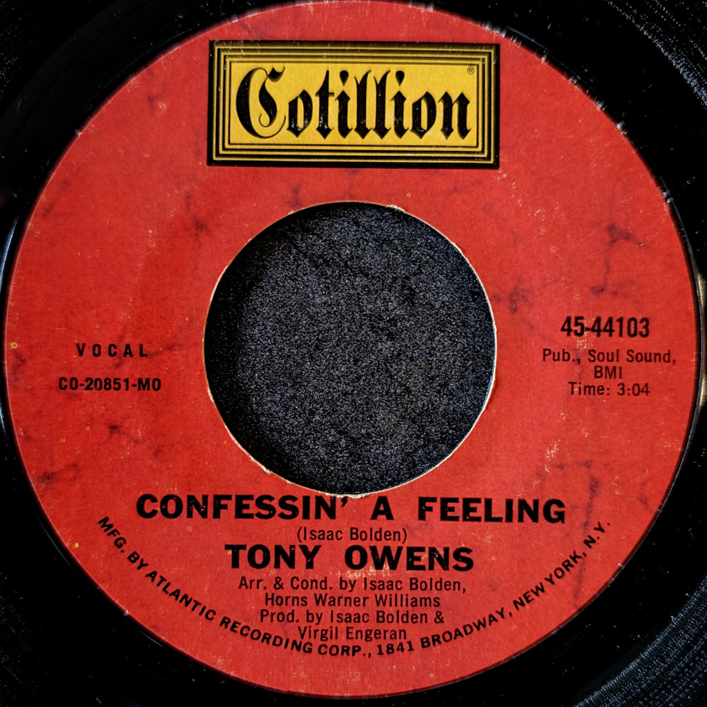 Tony Owens - Confessin' a feeling / Gotta get my baby back home