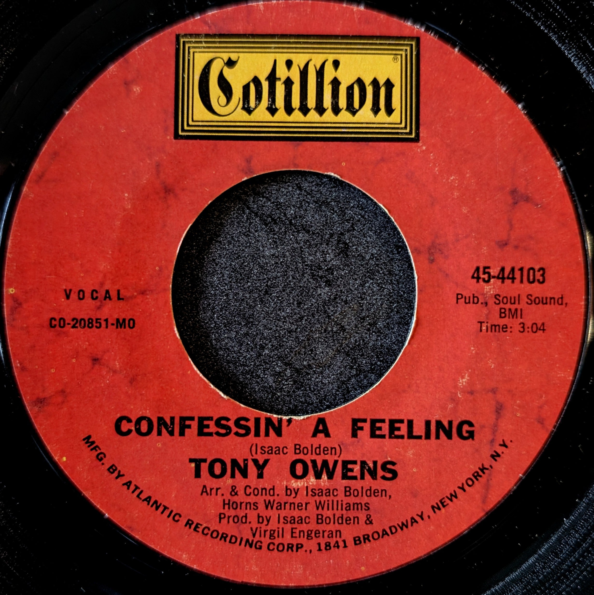 Tony Owens - Confessin' a feeling / Gotta get my baby back home