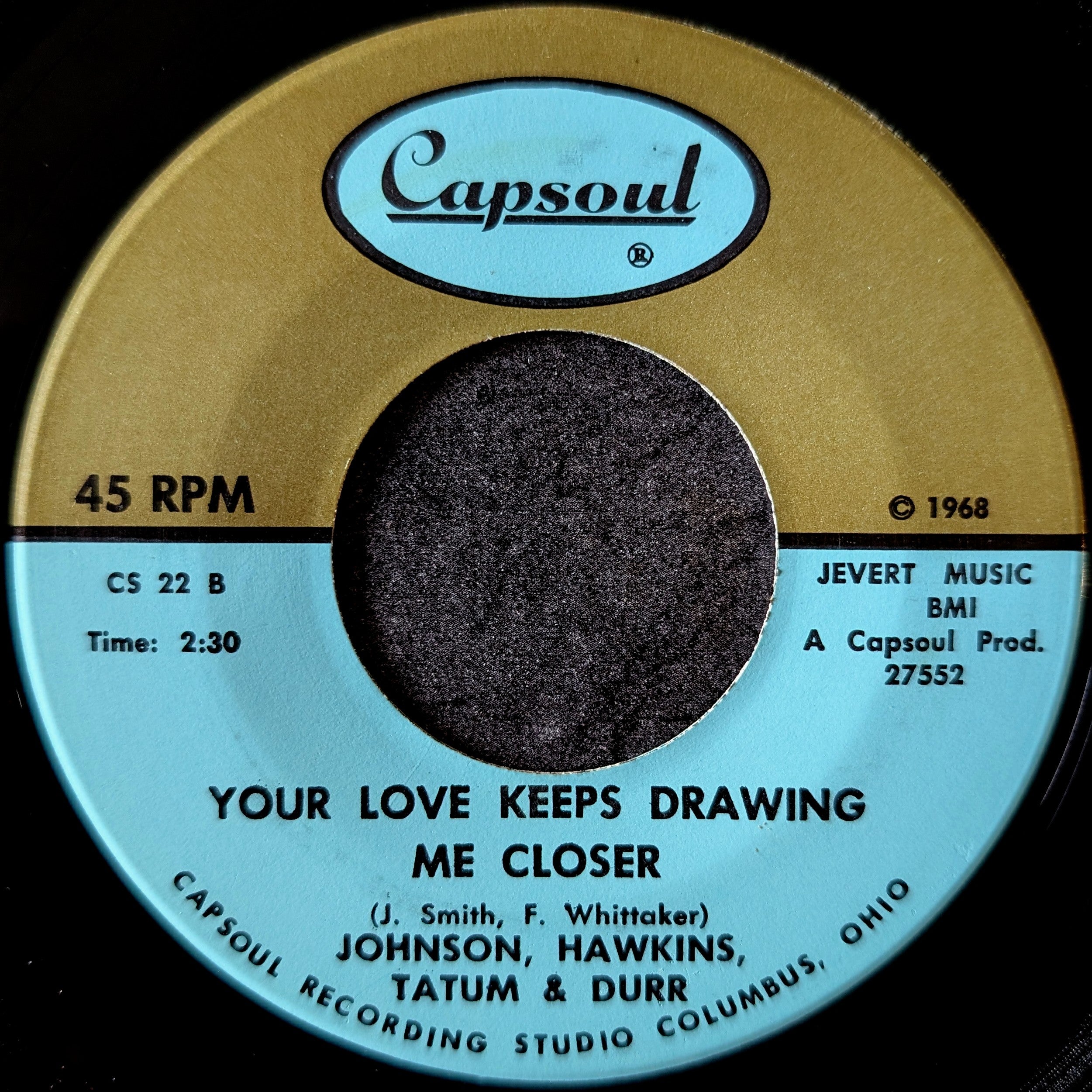 Johnson,Hawkins,Tatum ＆Durr-You can't blame me/Your love keeps drawing me closer
