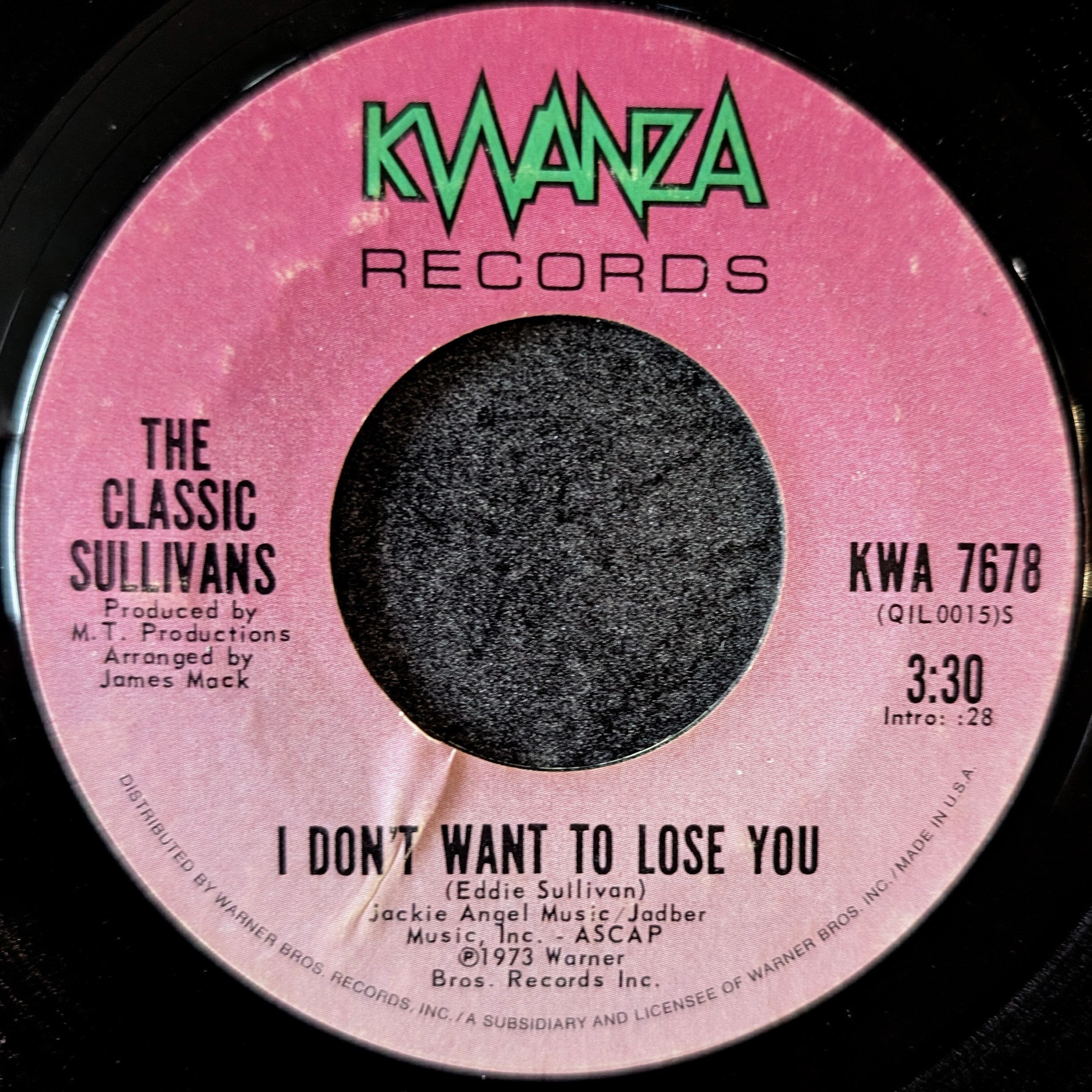 The Classic Sullivans-Paint yourself in the corner/I don't want to lose you