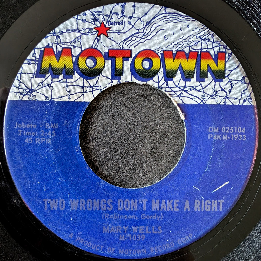 Mary Wells - Laughing Boy / Two Wrongs Don't Make a Right