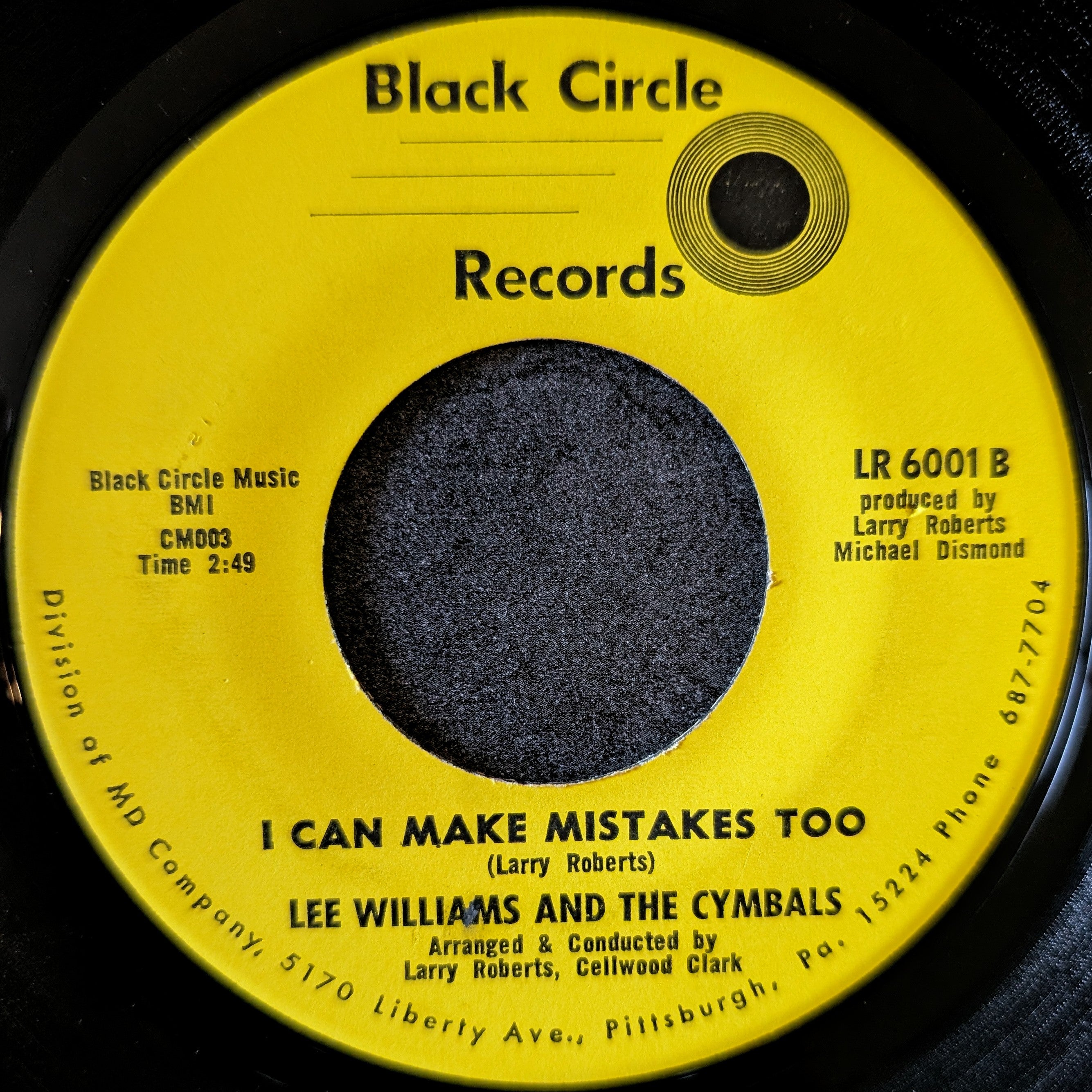 Lee Williams and The Cymbals - Save It All For You / I Can Make Mistakes Too