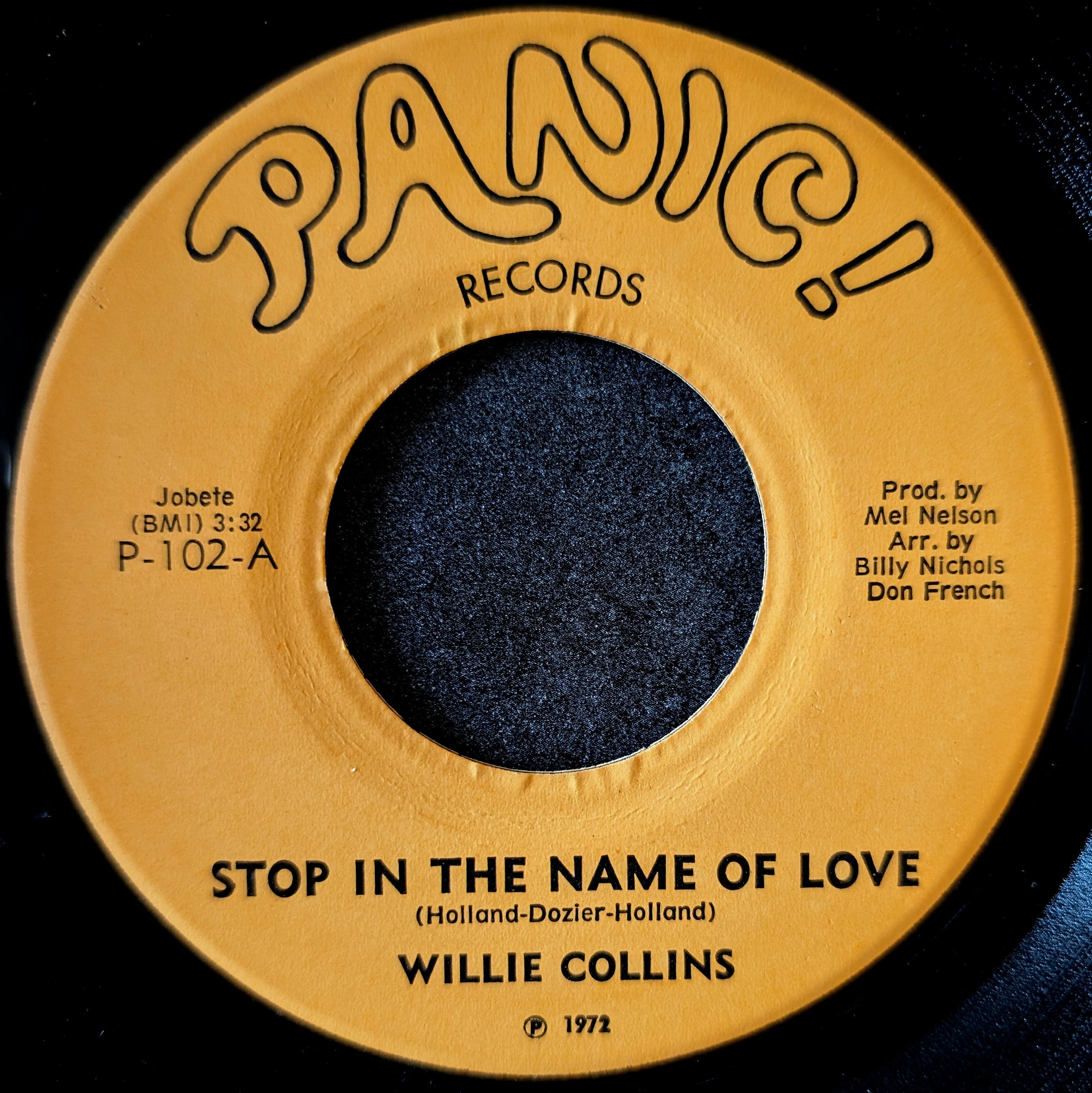 Willie Collins-Stop in the name of love/Don't stop now
