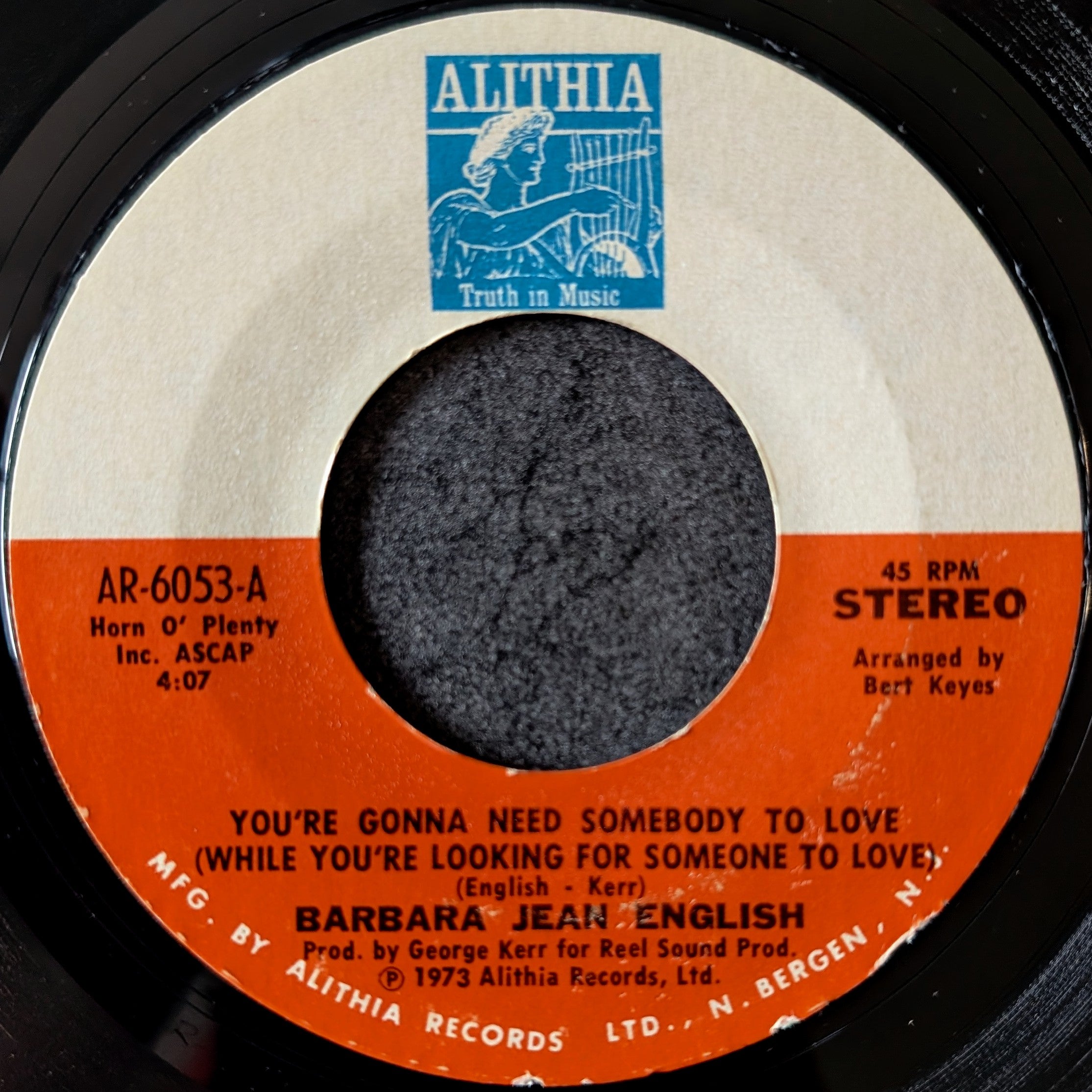 Barbara Jean English-You're gonna need somebody to love/All this